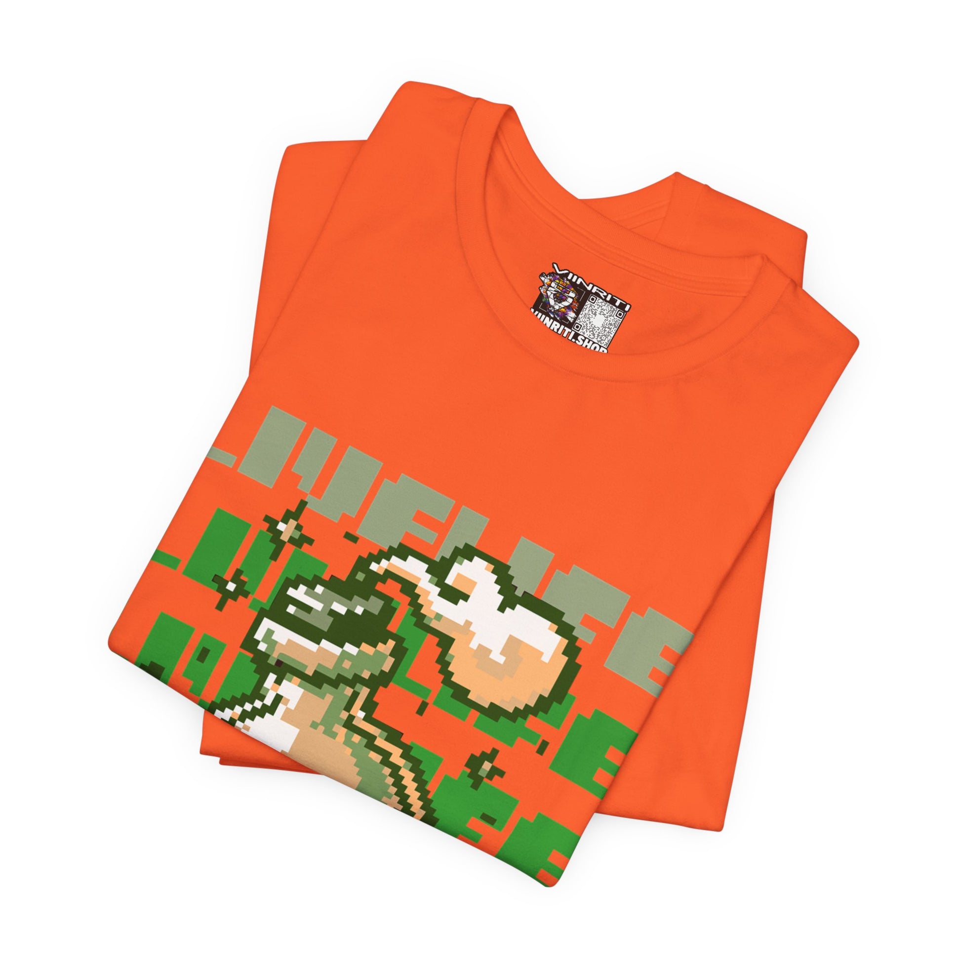 Live Life Pixel Frog Graphic Tee — Retro Gaming Nature T-Shirt