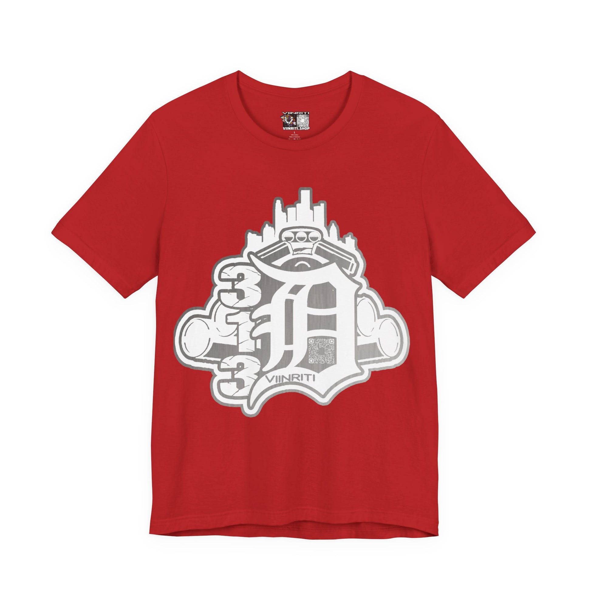Detroit Vintage Logo T-Shirt — D City Skyline Emblem