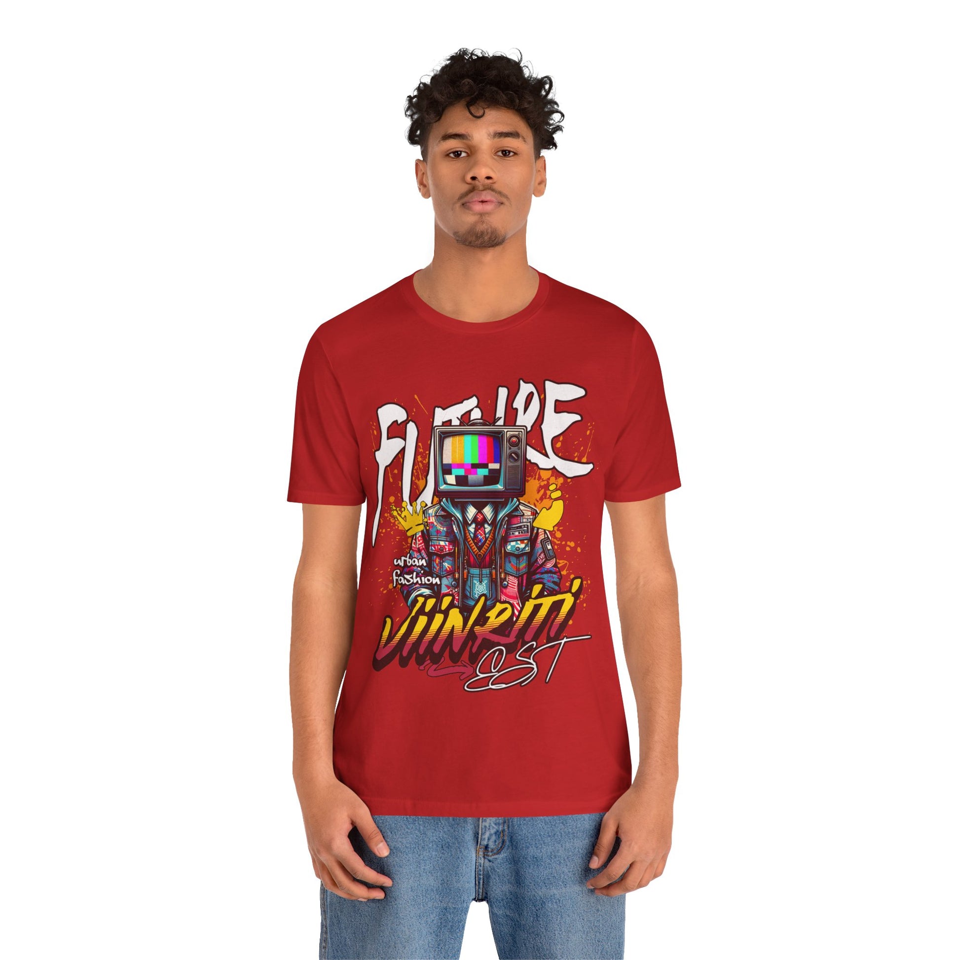 """"" VIINRITI  EXCLUSIVE Retro TV Robot Graphic Tee — "Vibe In Reset" Streetwear T-Shirt