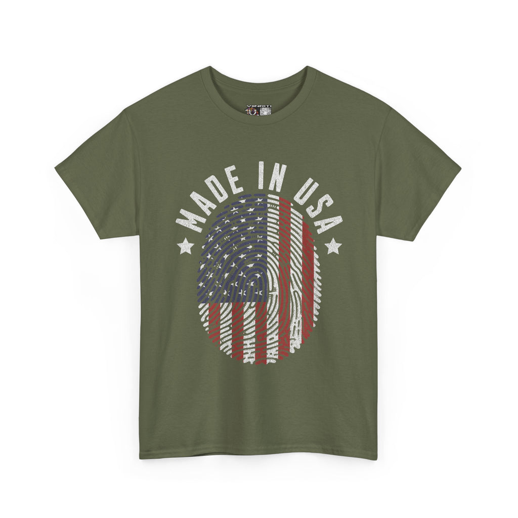 "Patriotic Unisex Heavy Cotton Tee | Made in USA T-Shirt, Graphic Tee for Independence Day, Casual Wear, Gift Idea, American Pride