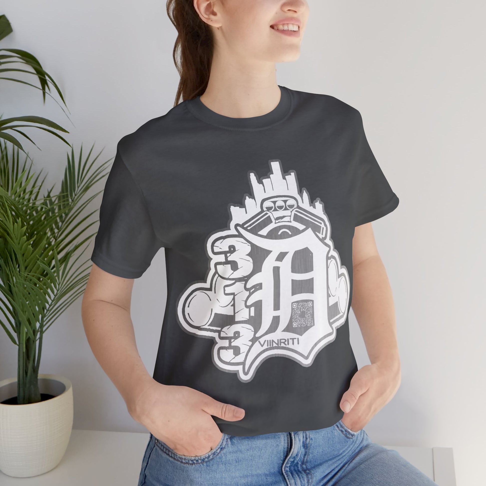 Detroit Vintage Logo T-Shirt — D City Skyline Emblem