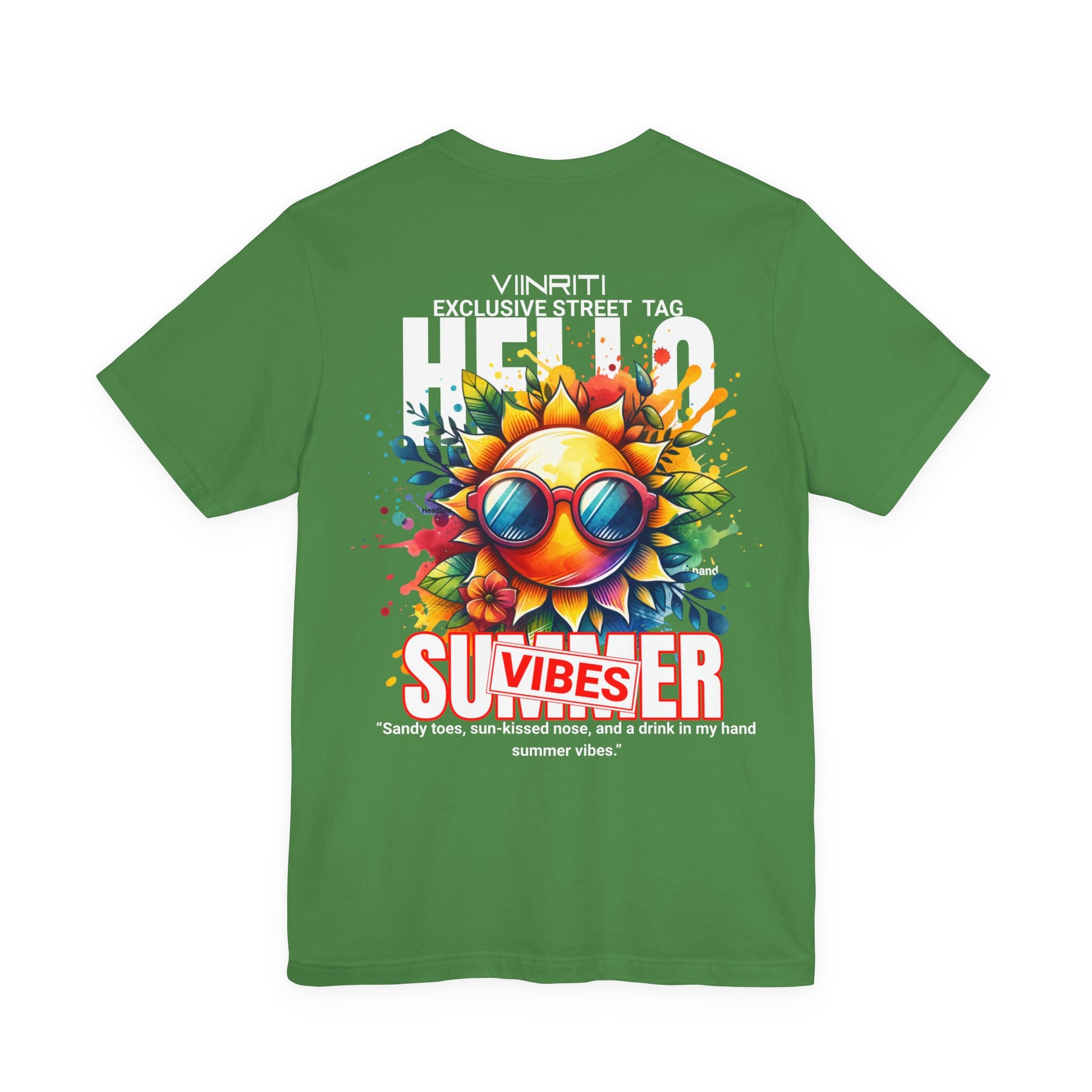 Summer Vibes Sunflower Tee - Colorful Sunglasses Graphic T-Shirt