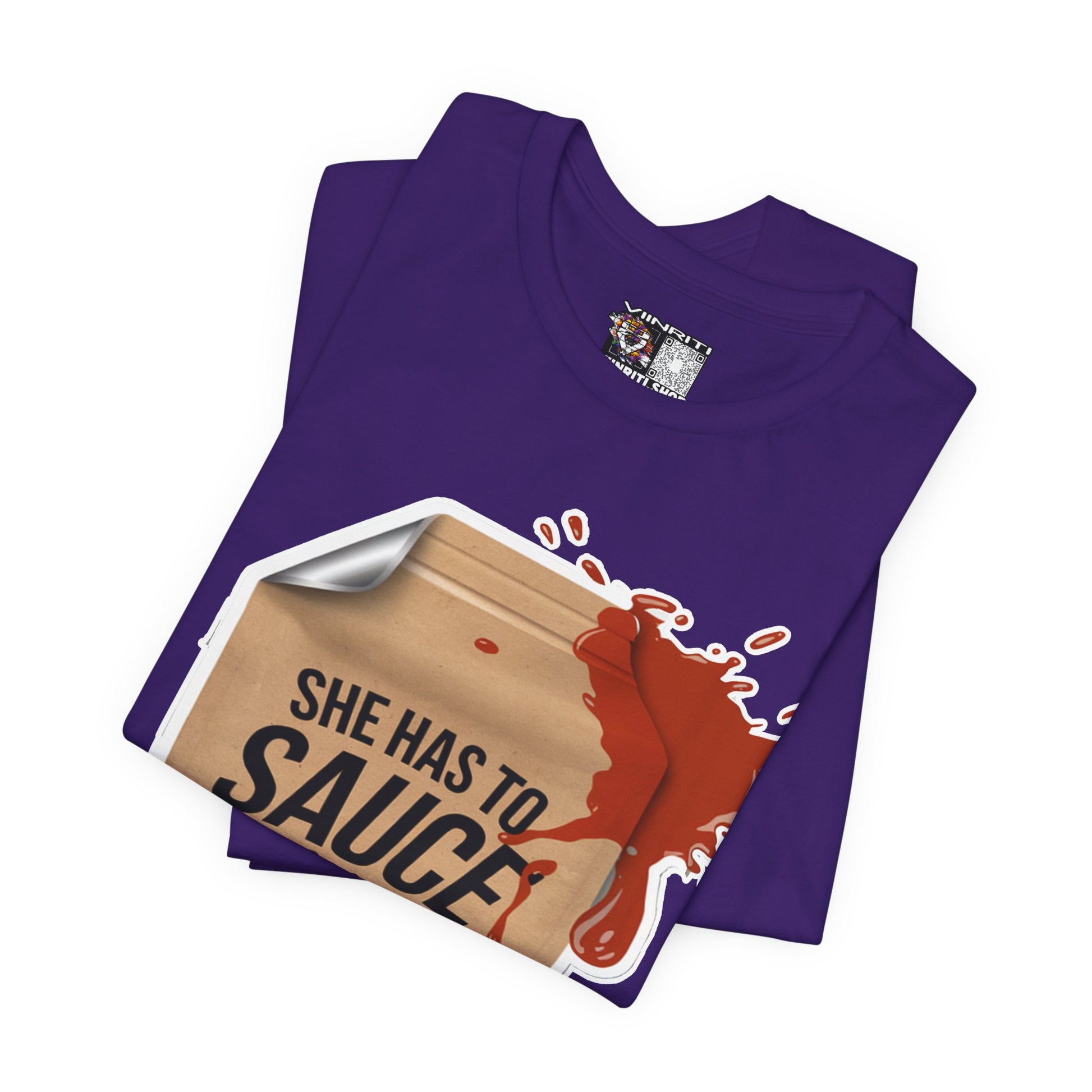 She has to sauce me up Humorous Foodie Guy Jersey Tee - 'Sauce Me Up' Design