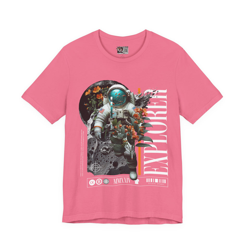 Astronaut Floral Tee — Space Explorer Graphic T-Shirt