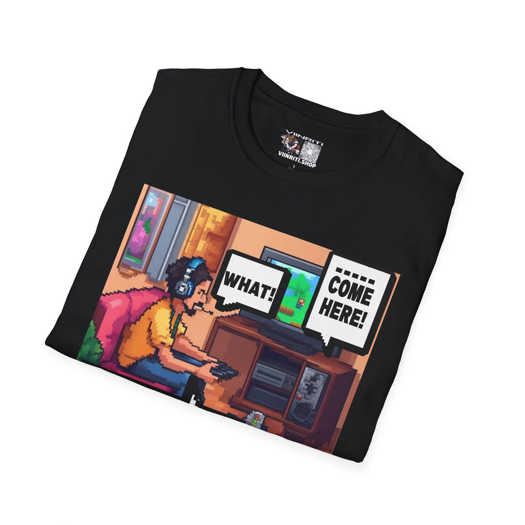 Gamer Comic T-Shirt — “I’m Trying to Play the Game” Pixel Art Tee