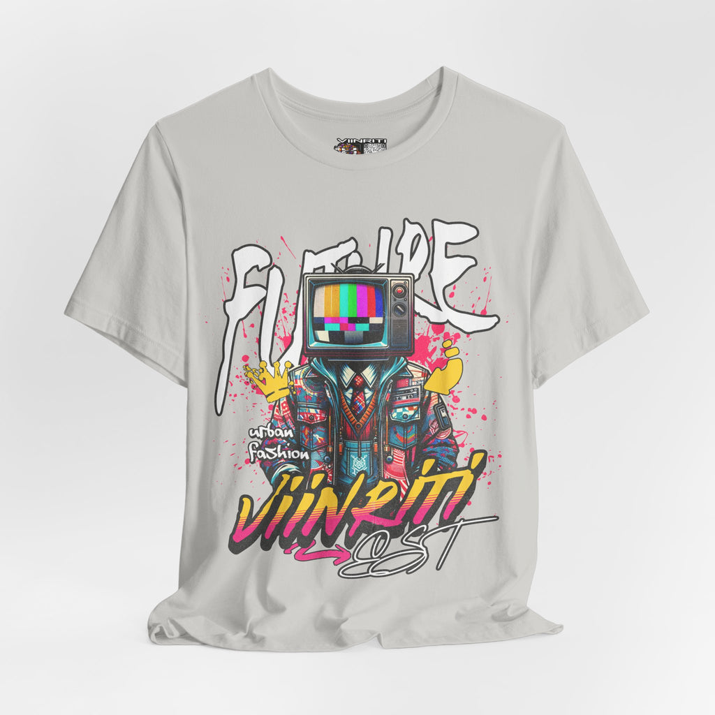 """"" VIINRITI  EXCLUSIVE Retro TV Robot Graphic Tee — "Vibe In Reset" Streetwear T-Shirt
