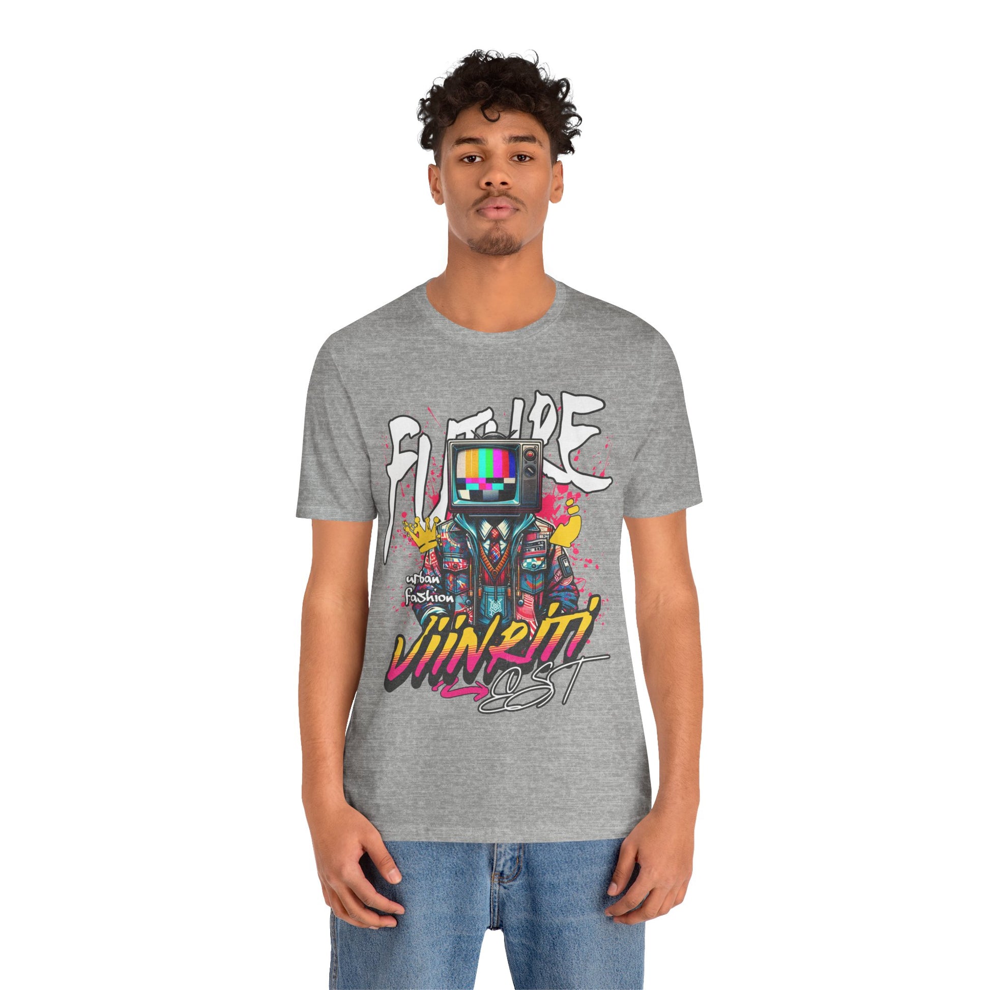 """"" VIINRITI  EXCLUSIVE Retro TV Robot Graphic Tee — "Vibe In Reset" Streetwear T-Shirt