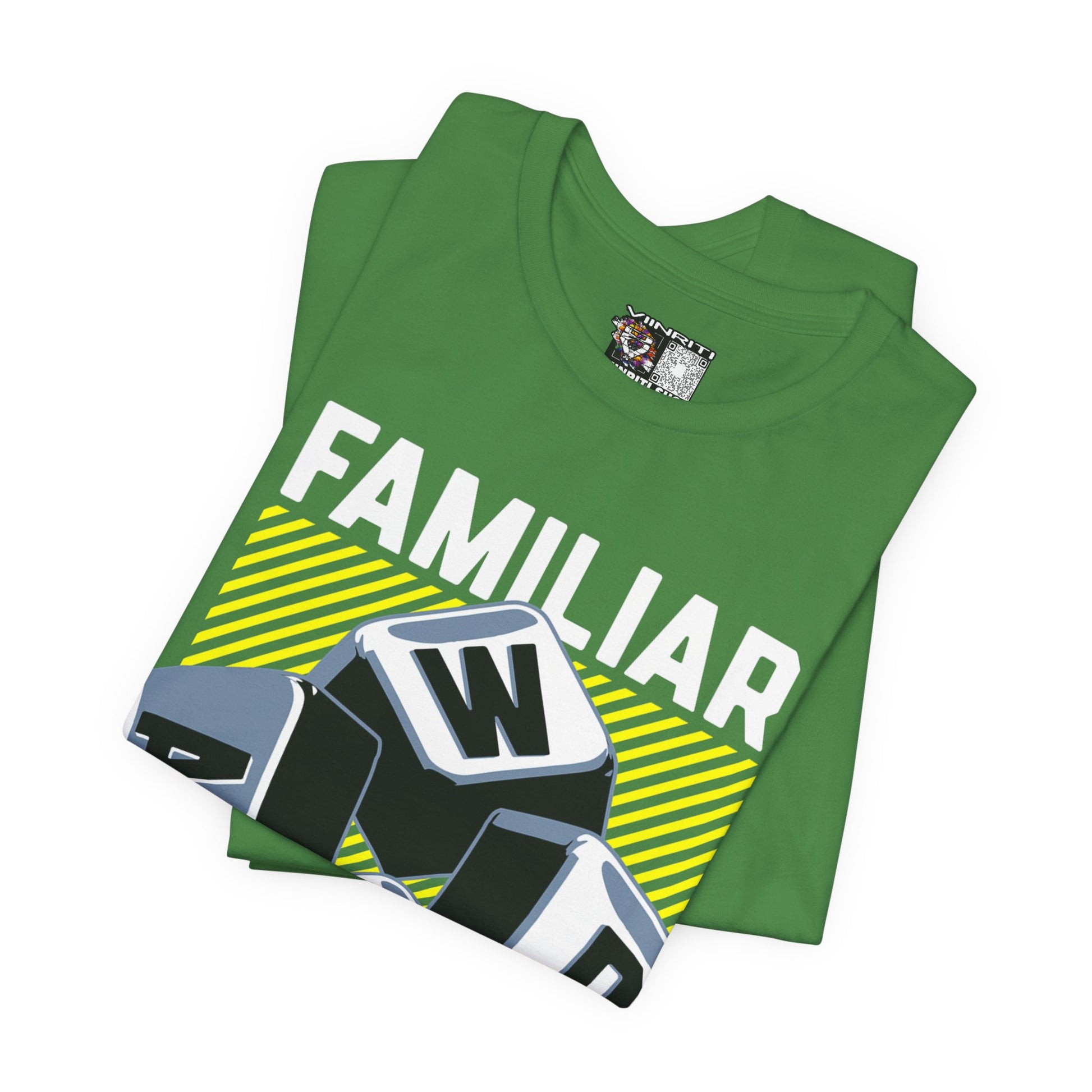 ""Gamer WASD Keys T‑Shirt — "Familiar to Gamers" Retro Keycap Tee
