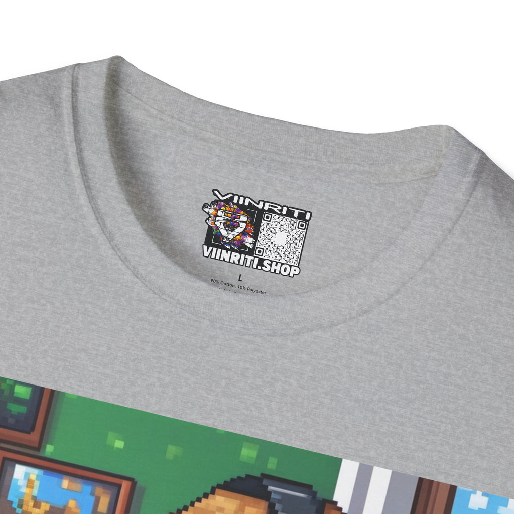 Girl Gamer Here Pixel Art T-Shirt — Retro Gaming Tee for Female Gamers