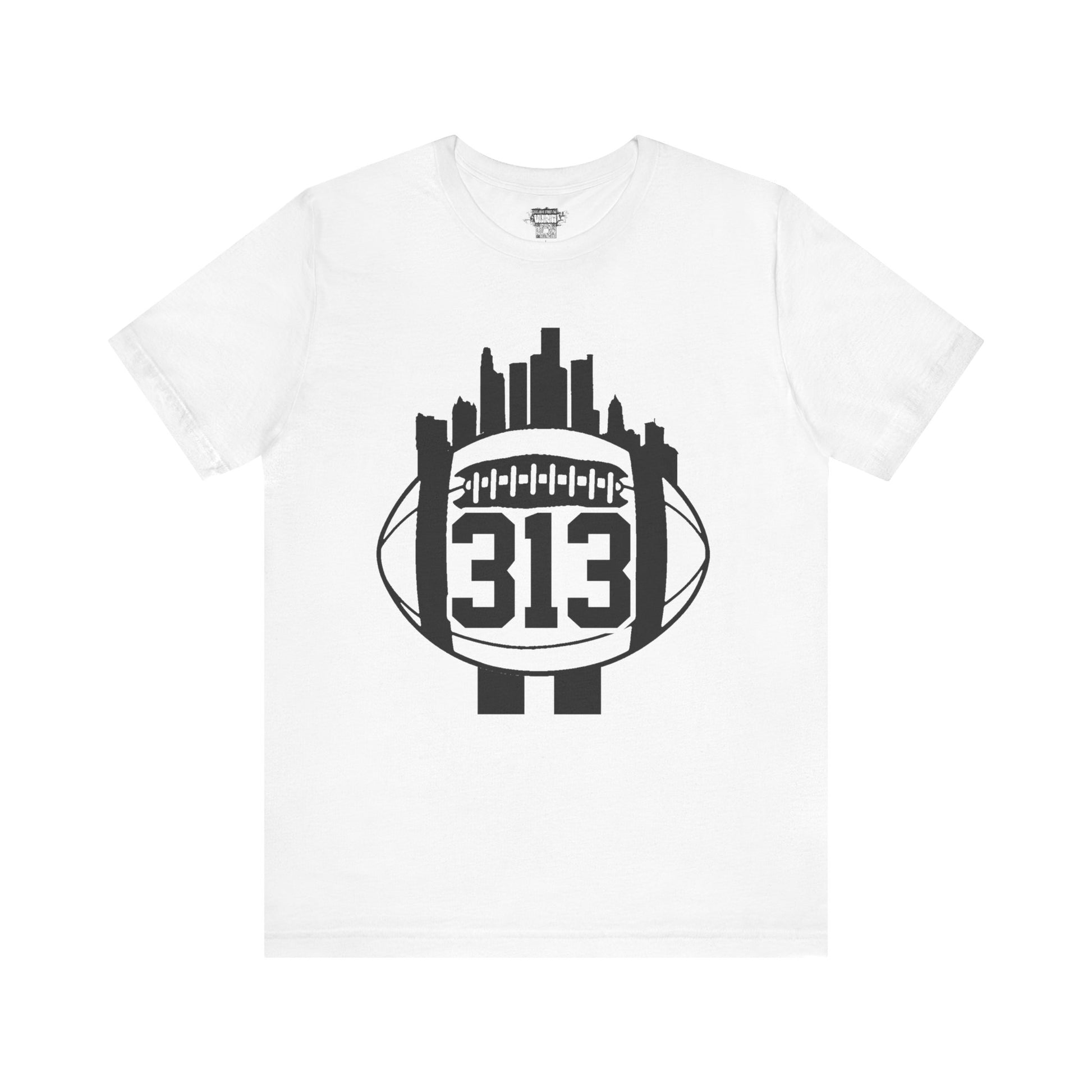 Detroit 313 Football Skyline T-Shirt