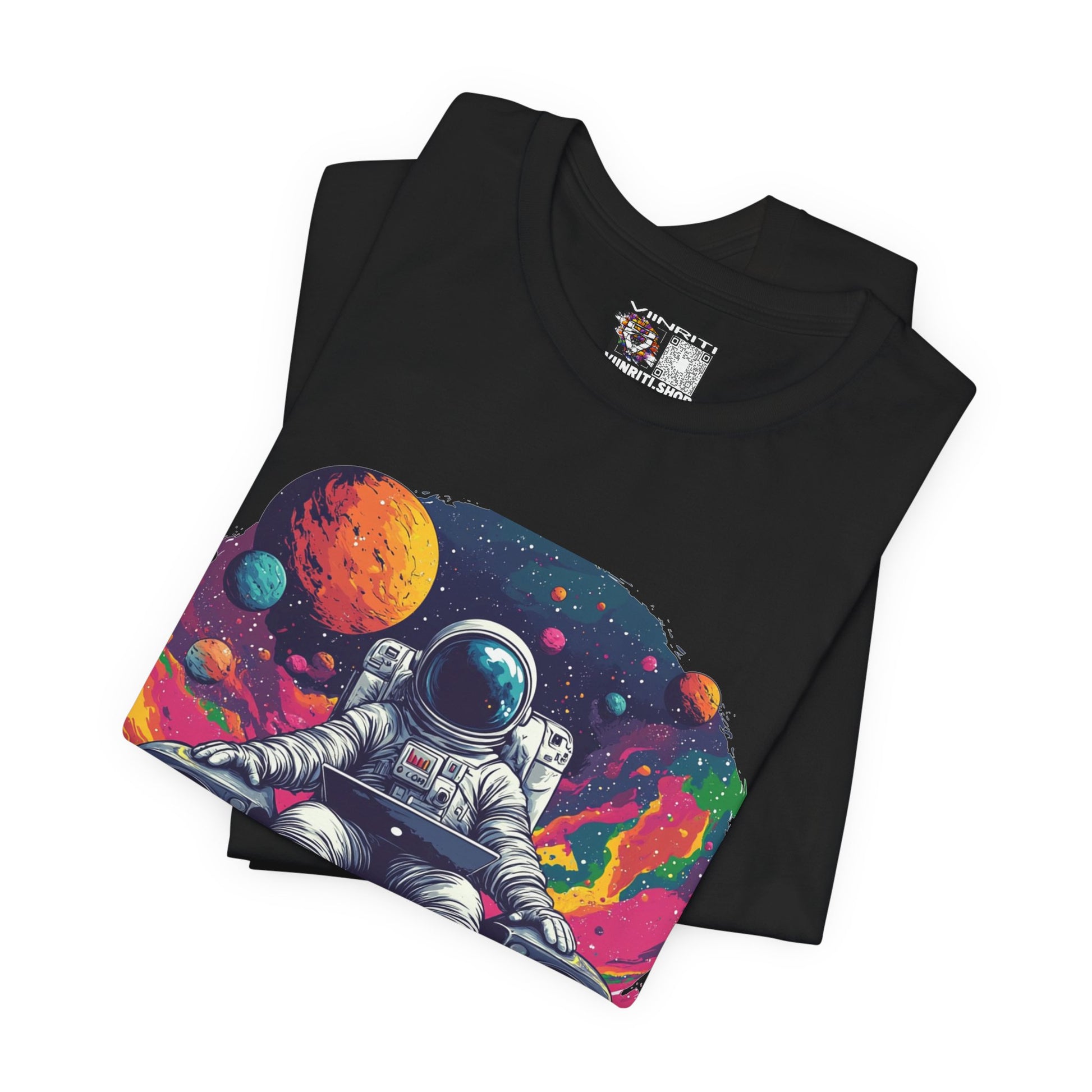 Cosmic Beats Astronaut Tee - Unisex Short Sleeve T-Shirt