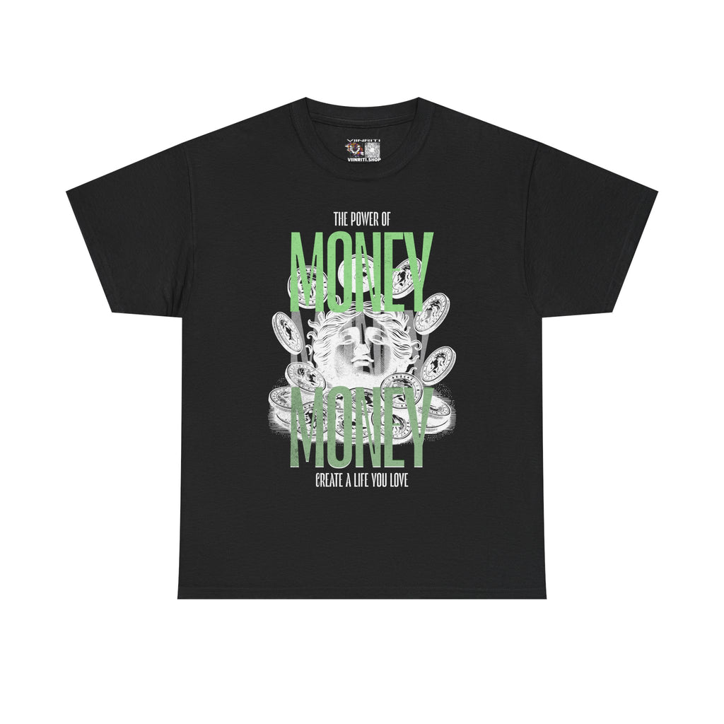 Money Power Tee — 'The Power of Money' Graphic Black T-Shirt
