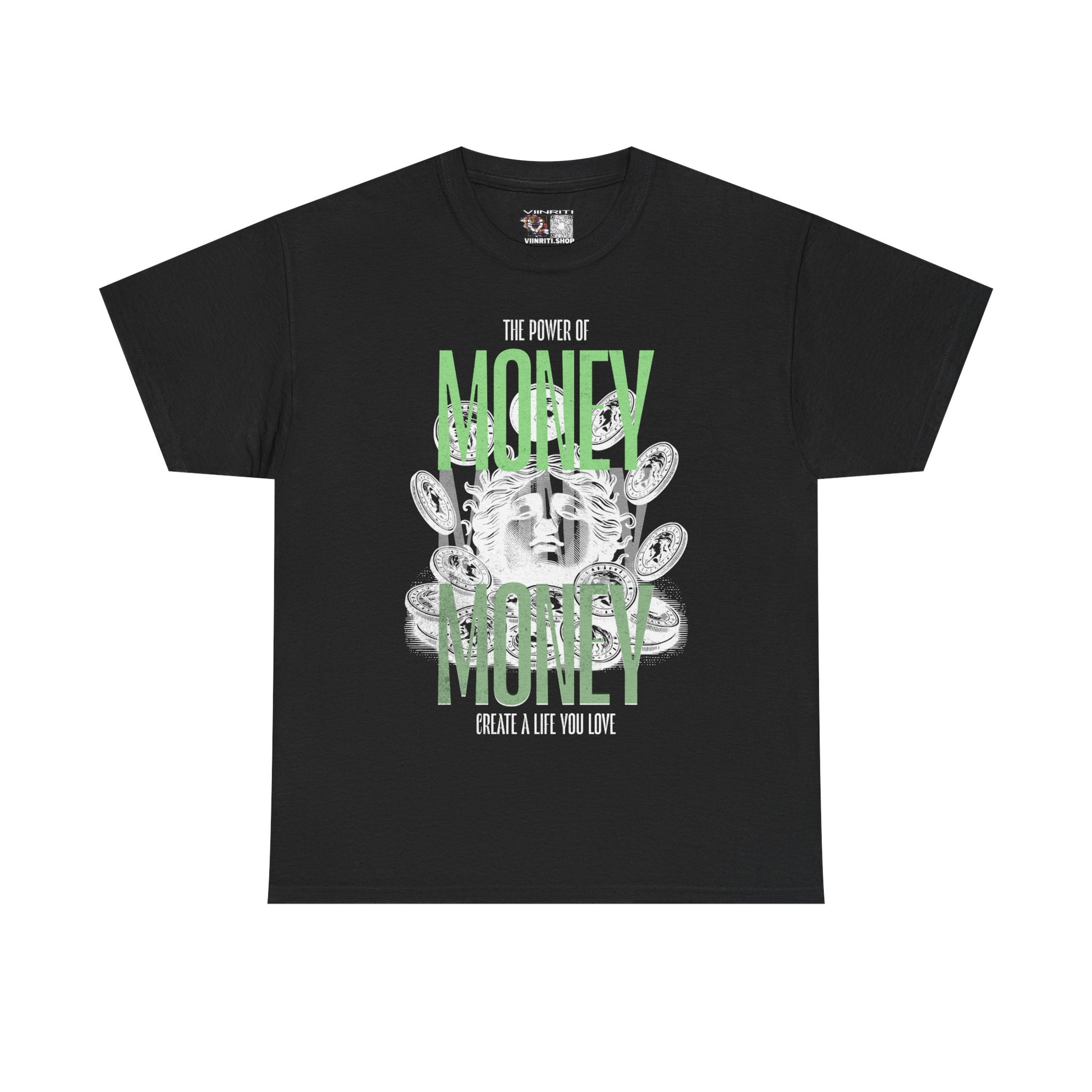 Money Power Tee — 'The Power of Money' Graphic Black T-Shirt
