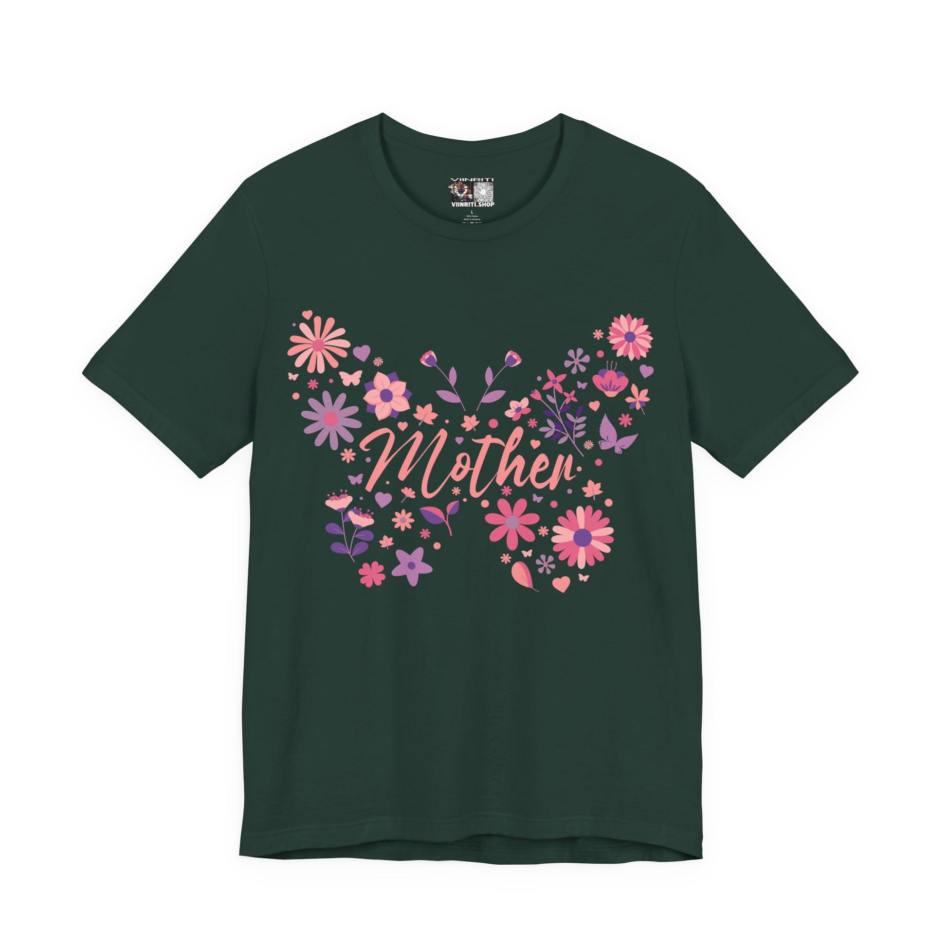 Butterfly Mother T-Shirt,Tee for Mom, Floral Gift, Birthday Present, Mother's Day Apparel, Cute Butterfly Design