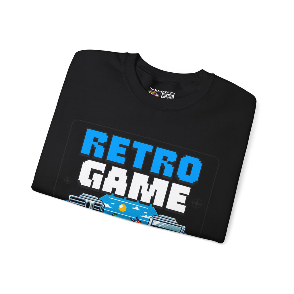 Retro Game Sweatshirt — Vintage 8-Bit Arcade Graphic Crewneck