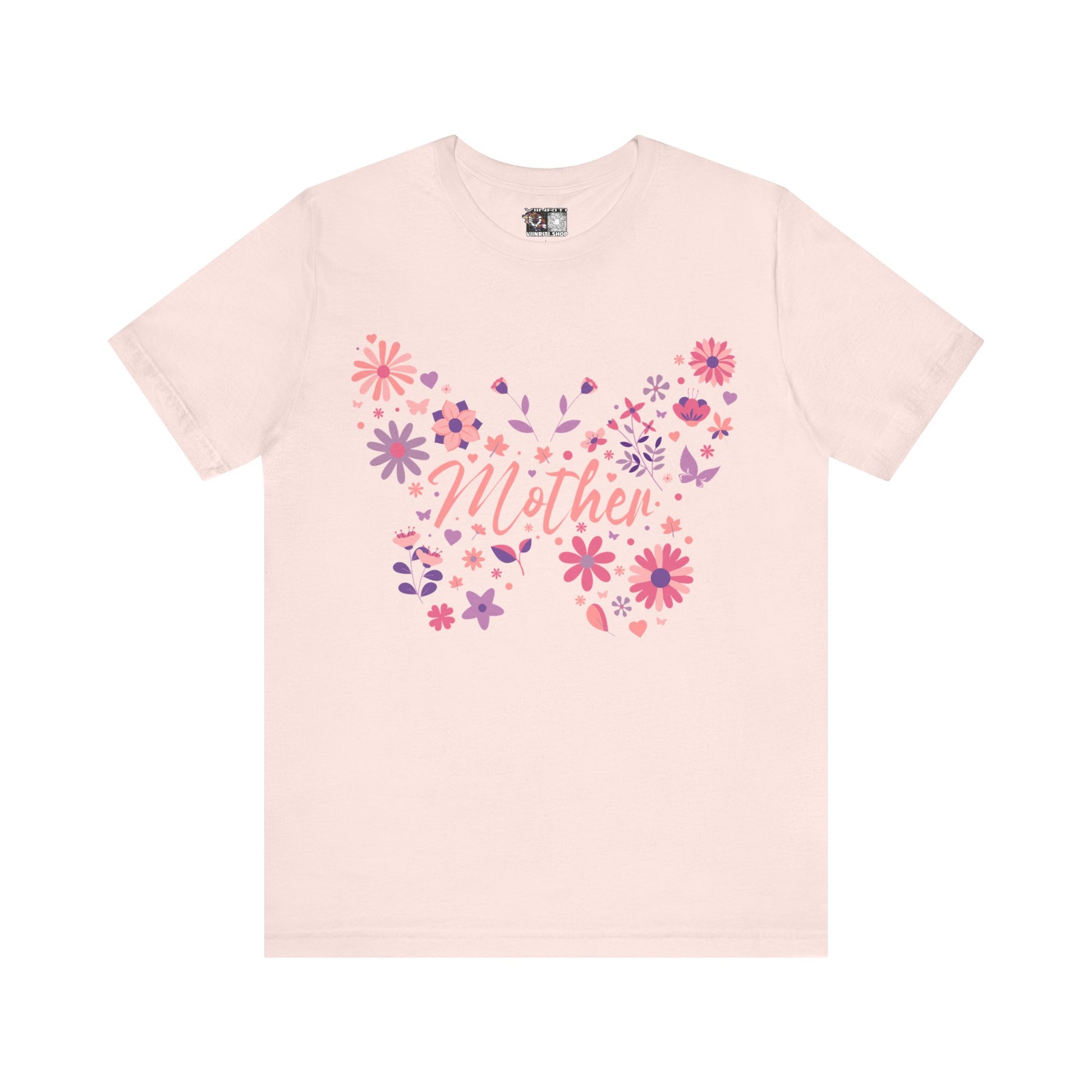 Butterfly Mother T-Shirt,Tee for Mom, Floral Gift, Birthday Present, Mother's Day Apparel, Cute Butterfly Design