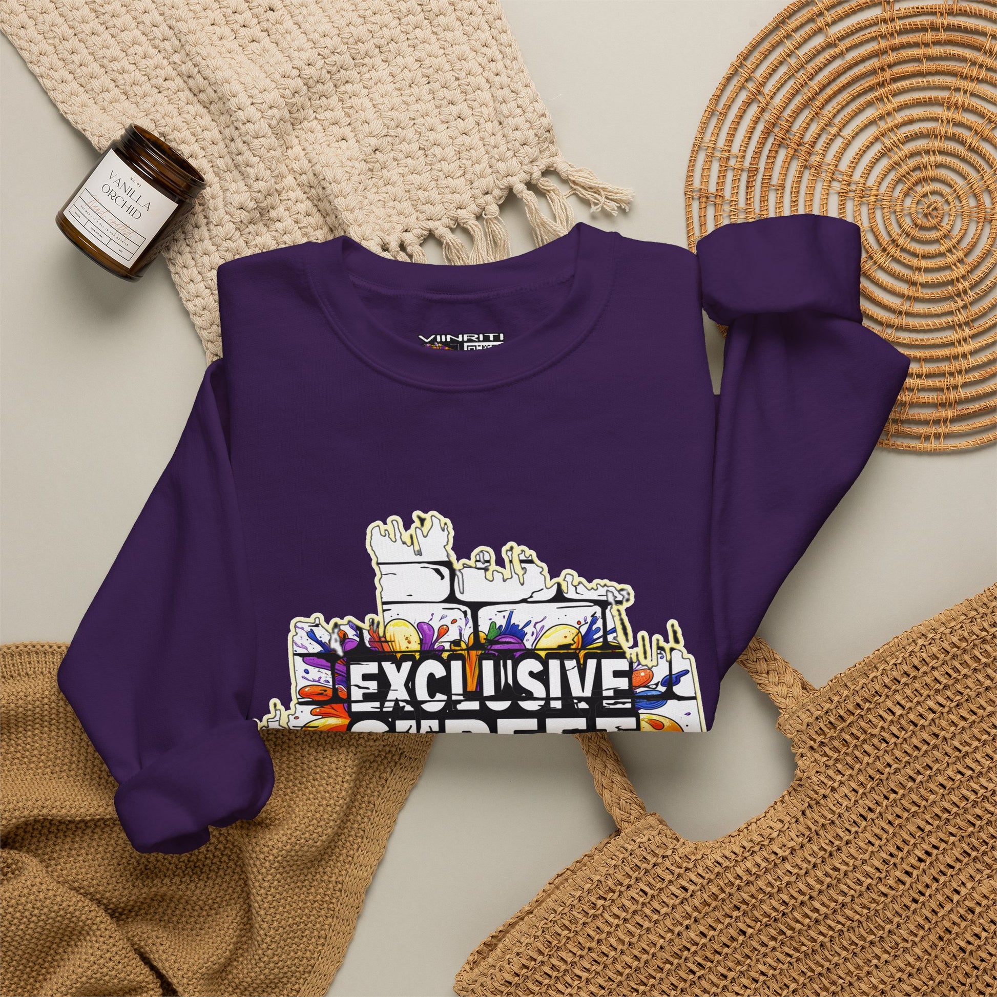 VIINRITI EXCLUSIVE Graffiti 'Exclusive Street Tag' Crewneck Sweatshirt