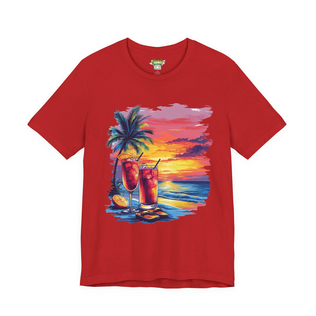 Tropical Sunset Tee - Perfect for Summer Vibes, Beach Days, Relaxation, Gifts, Vacation