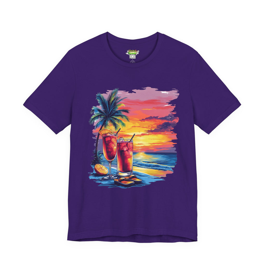 Tropical Sunset Tee - Perfect for Summer Vibes, Beach Days, Relaxation, Gifts, Vacation