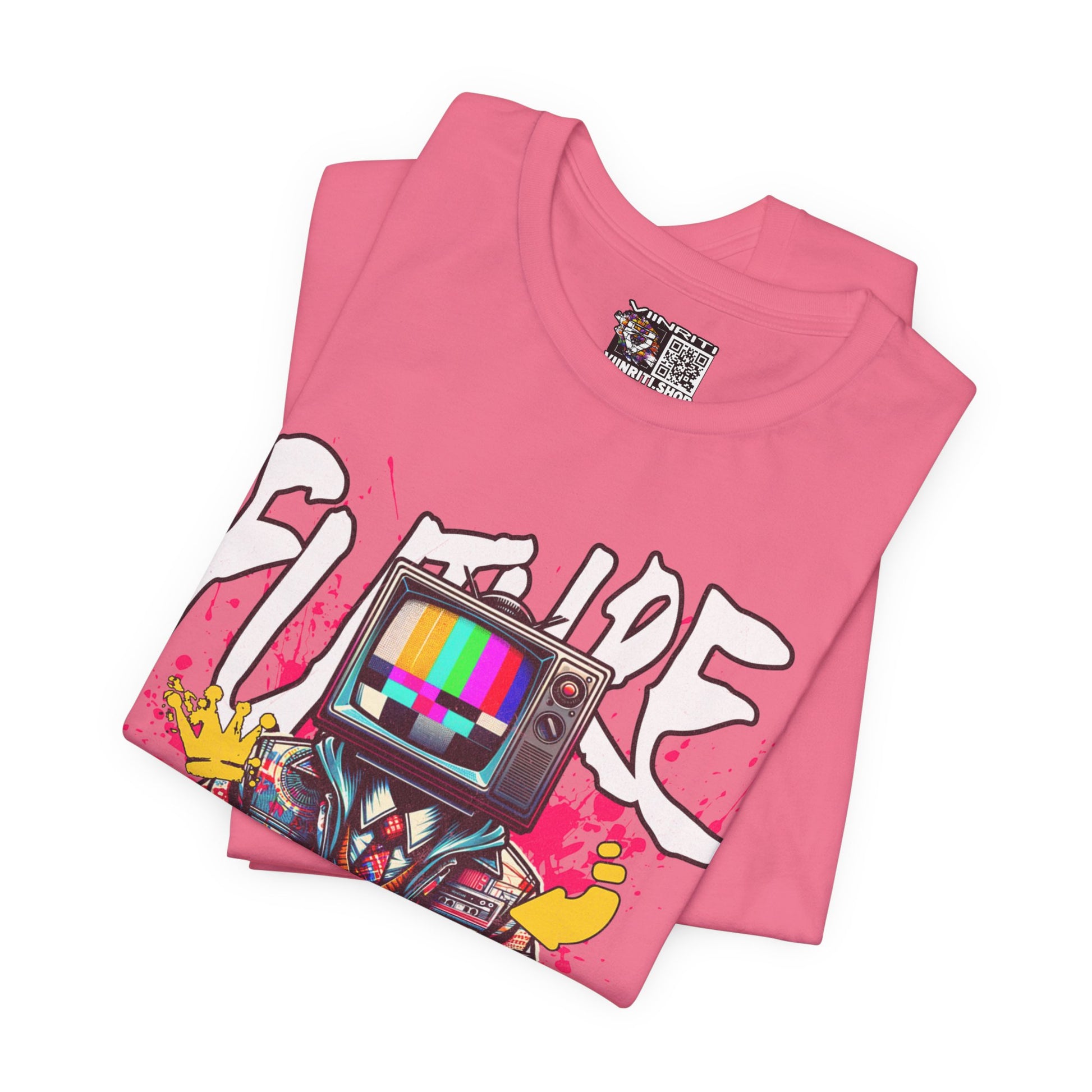 """"" VIINRITI  EXCLUSIVE Retro TV Robot Graphic Tee — "Vibe In Reset" Streetwear T-Shirt