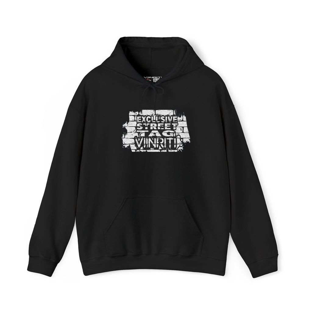 VIINRITI Exclusive Hoodie — Grunge Script 'United' Brick Wall Graphic