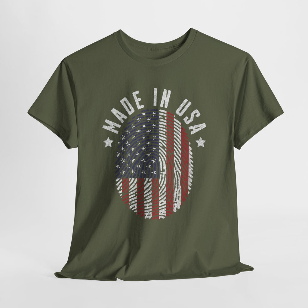 "Patriotic Unisex Heavy Cotton Tee | Made in USA T-Shirt, Graphic Tee for Independence Day, Casual Wear, Gift Idea, American Pride
