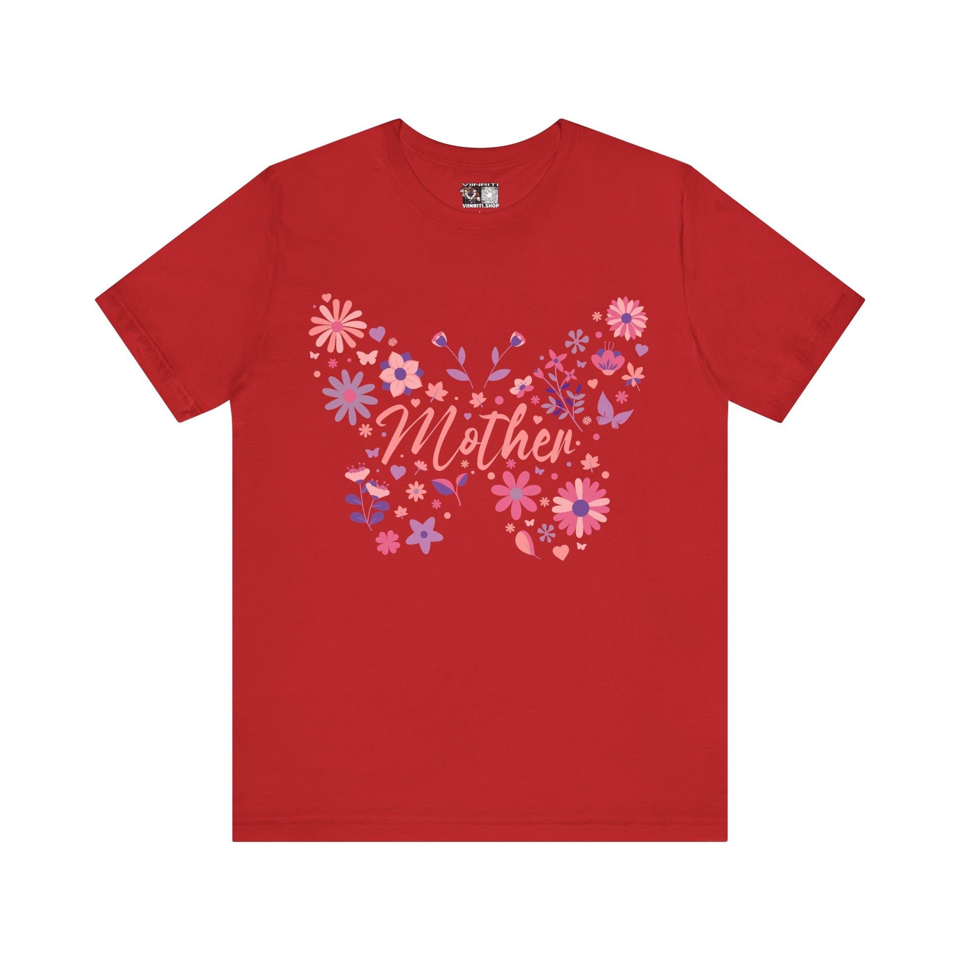 Butterfly Mother T-Shirt,Tee for Mom, Floral Gift, Birthday Present, Mother's Day Apparel, Cute Butterfly Design