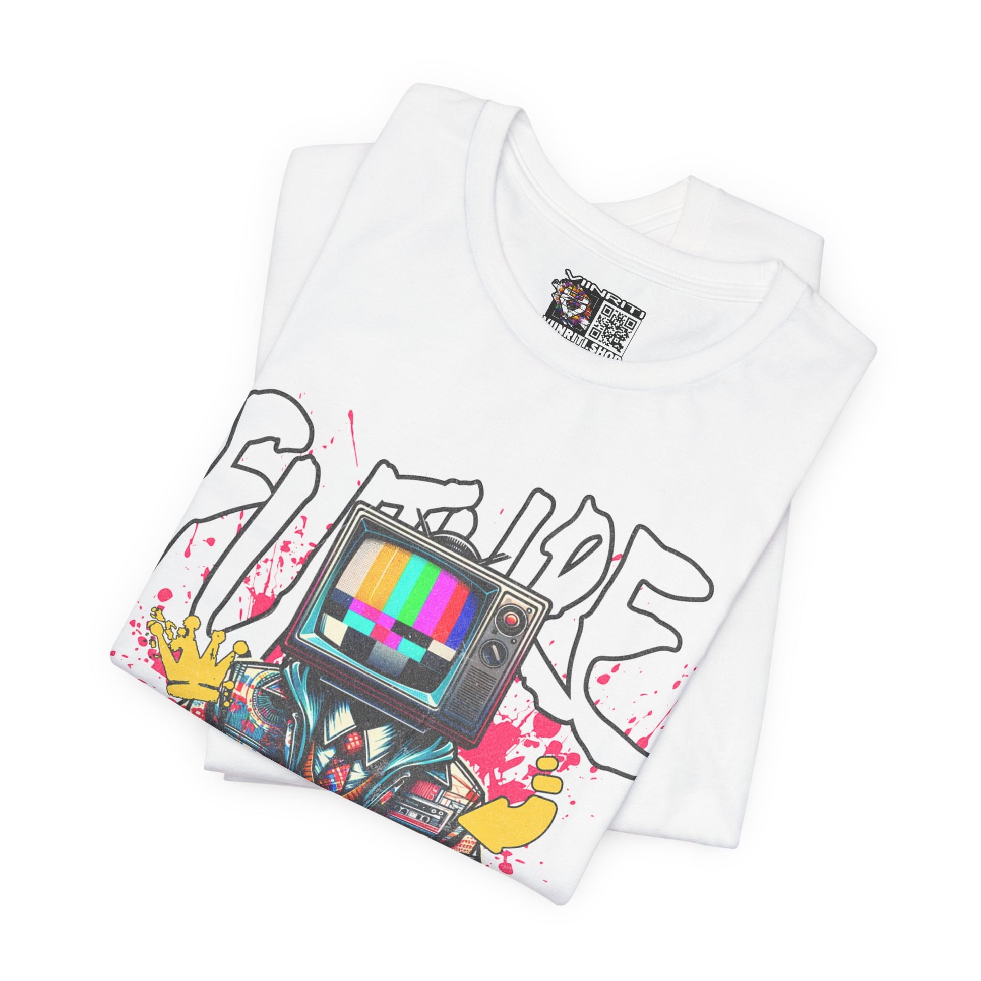 """"" VIINRITI  EXCLUSIVE Retro TV Robot Graphic Tee — "Vibe In Reset" Streetwear T-Shirt