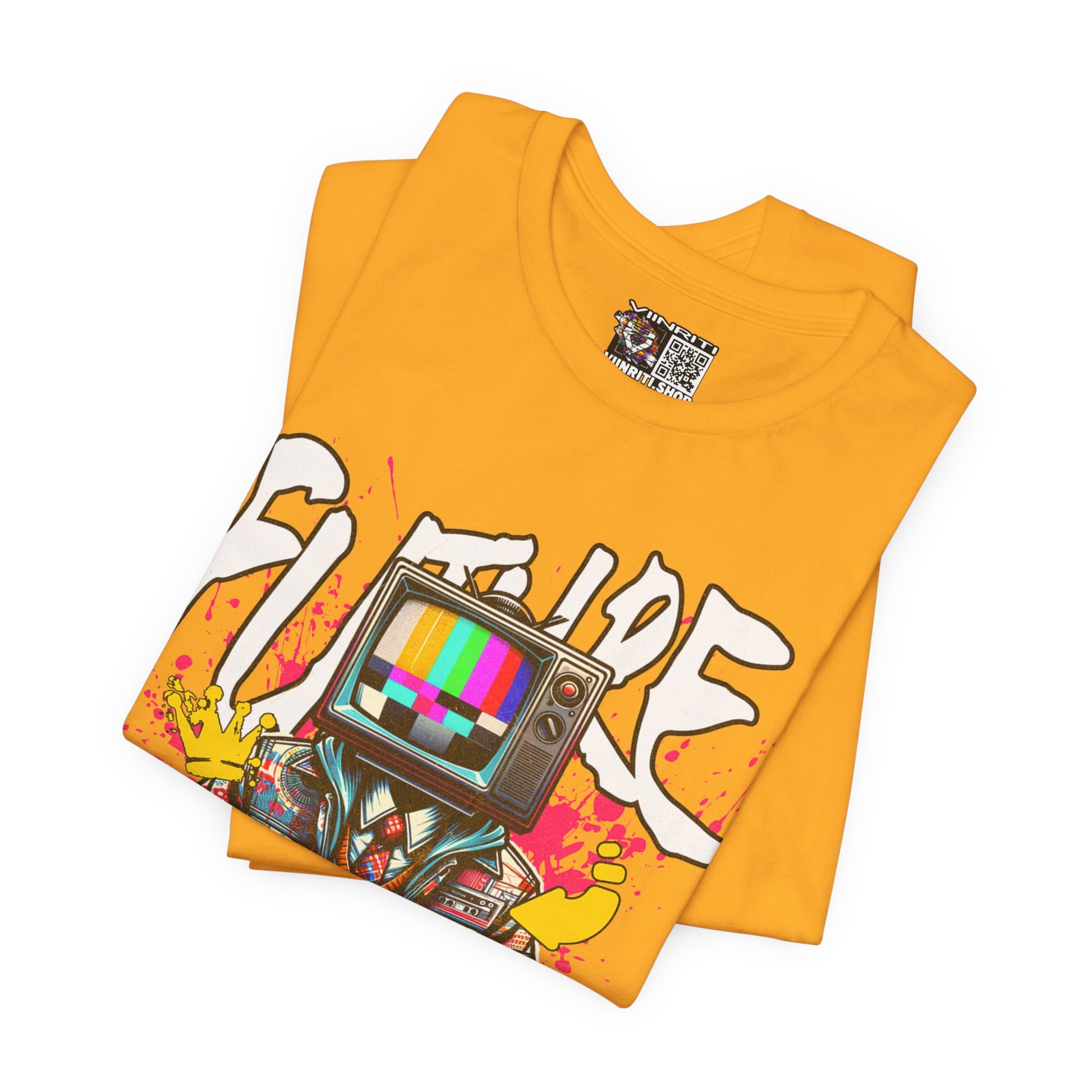 """"" VIINRITI  EXCLUSIVE Retro TV Robot Graphic Tee — "Vibe In Reset" Streetwear T-Shirt