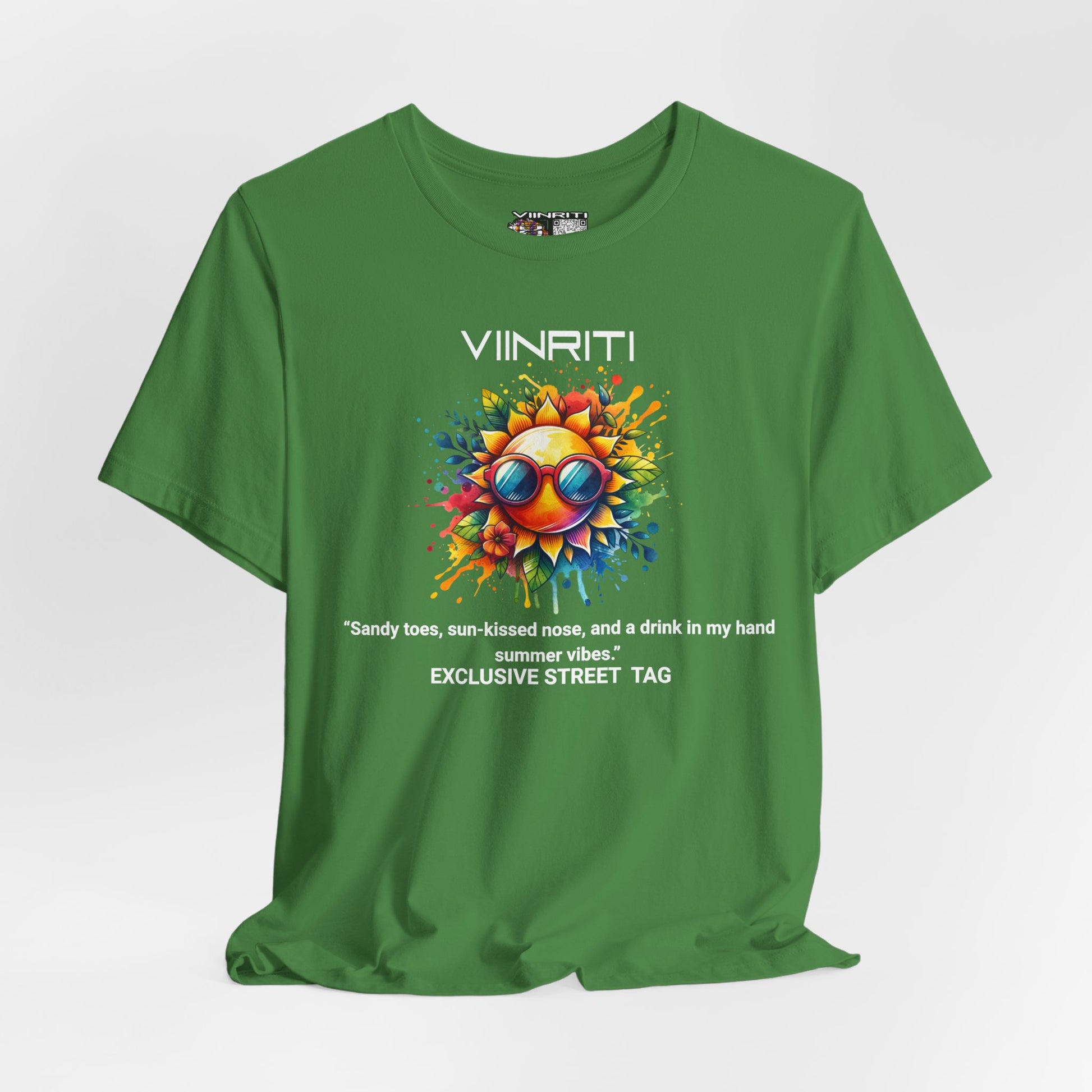 Summer Vibes Sunflower Tee - Colorful Sunglasses Graphic T-Shirt