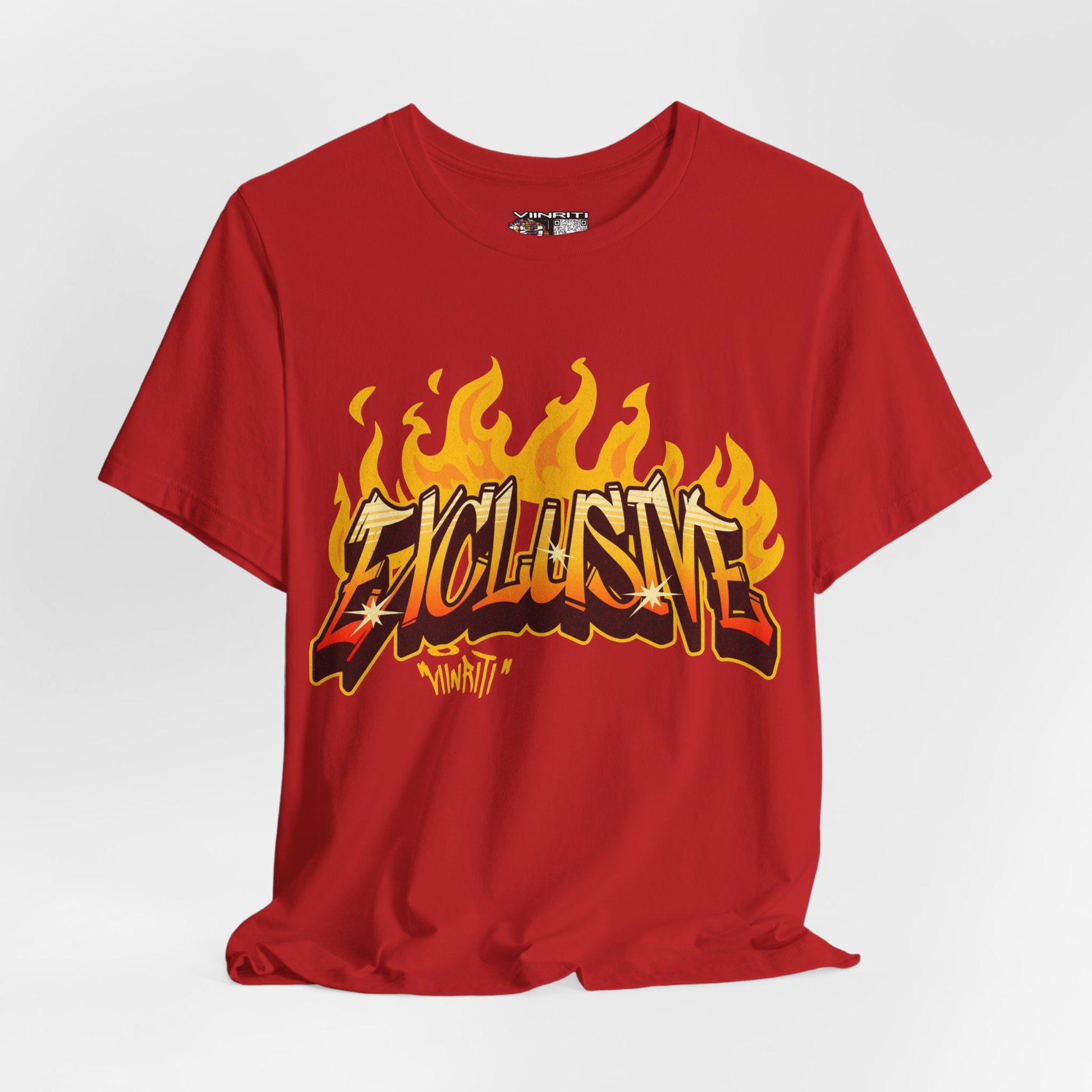VIINRITI- 'Exclusive' Flame Graphic Streetwear T‑Shirt