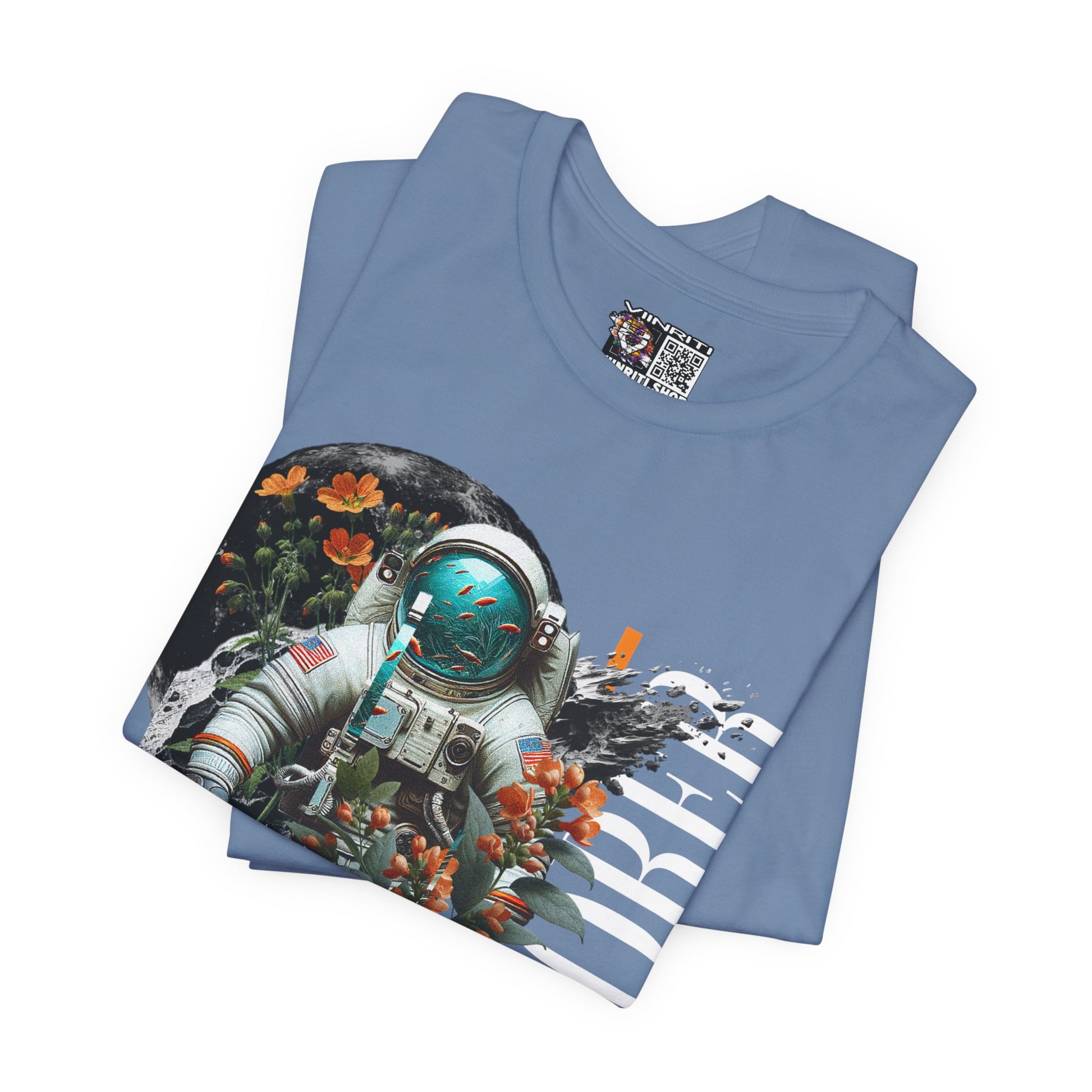 Astronaut Floral Tee — Space Explorer Graphic T-Shirt