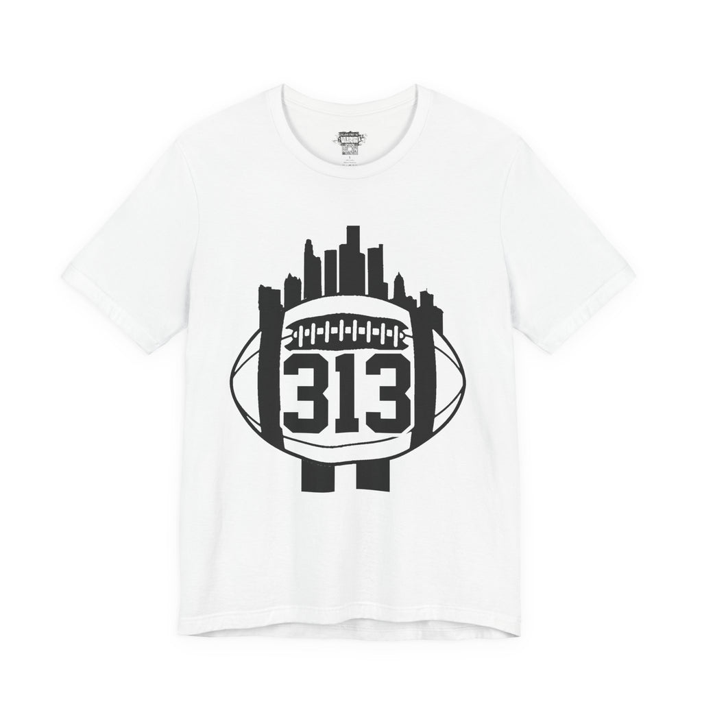 Detroit 313 Football Skyline T-Shirt
