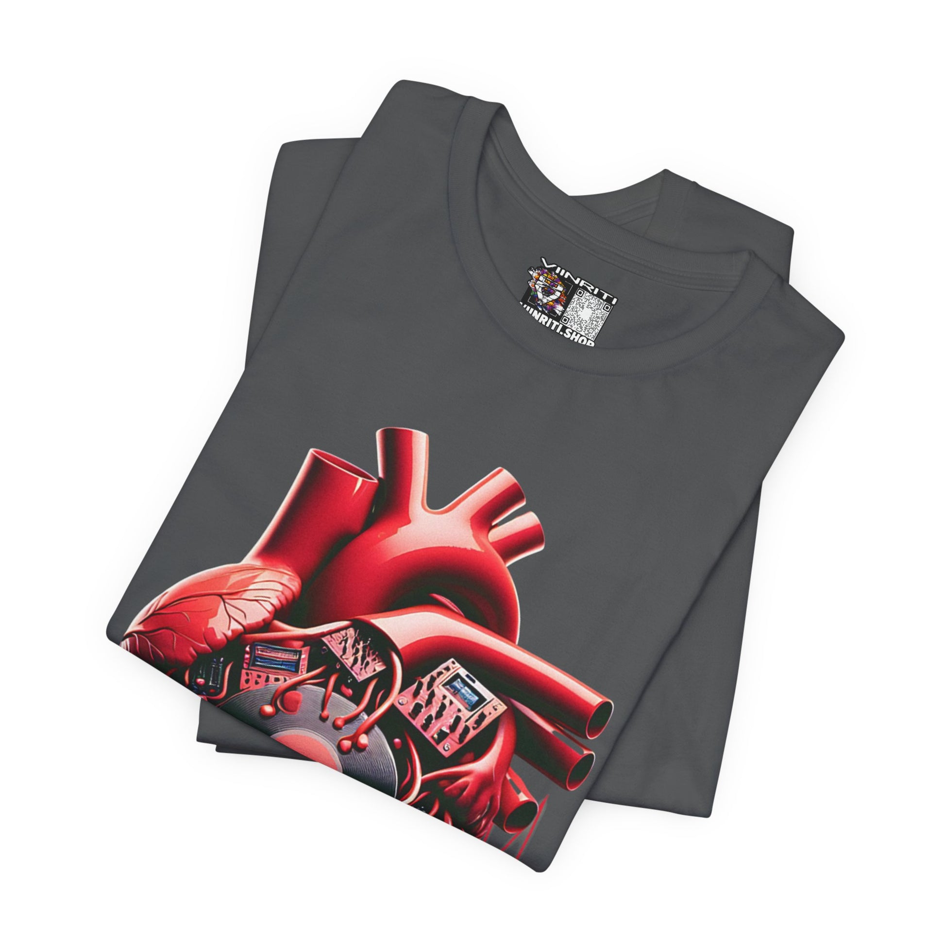 Heart Beat Vinyl Tee — Anatomical Heart Record T-Shirt