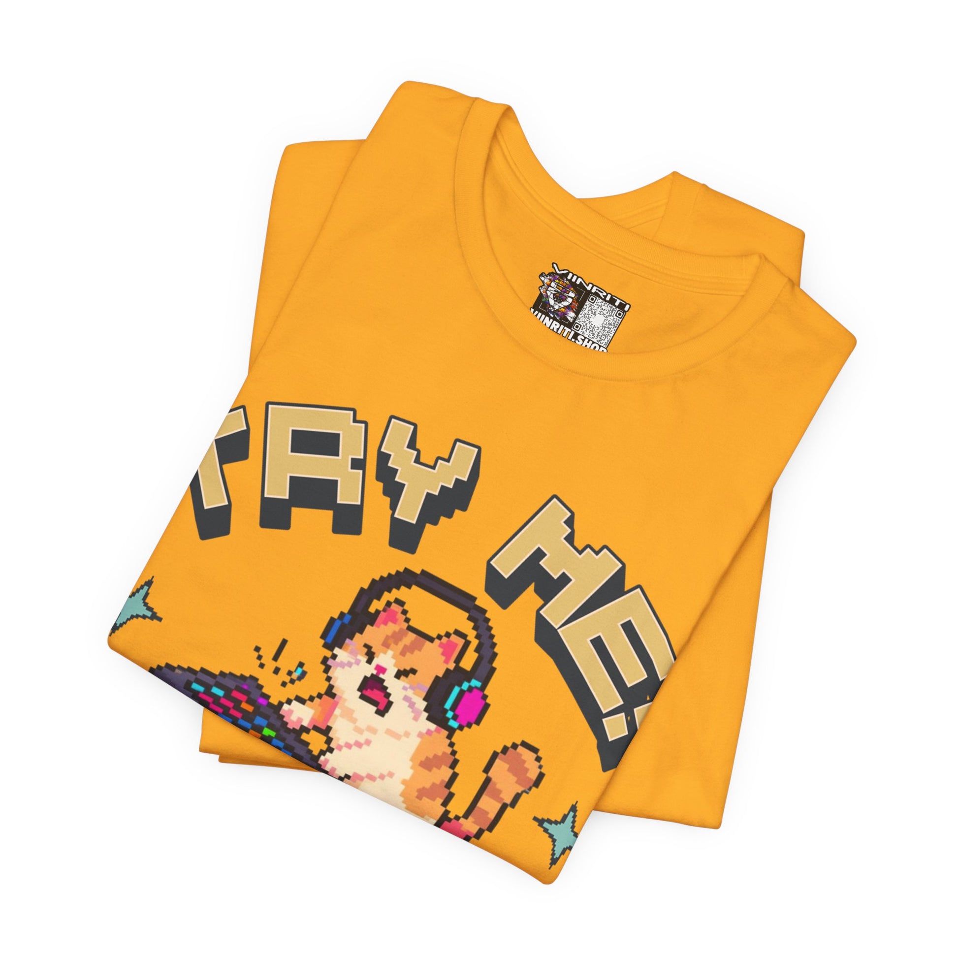 Try Me! Gamer Cat T‑Shirt — "Defeat Is Temporary, Rage Is Forever" Retro Pixel Tee