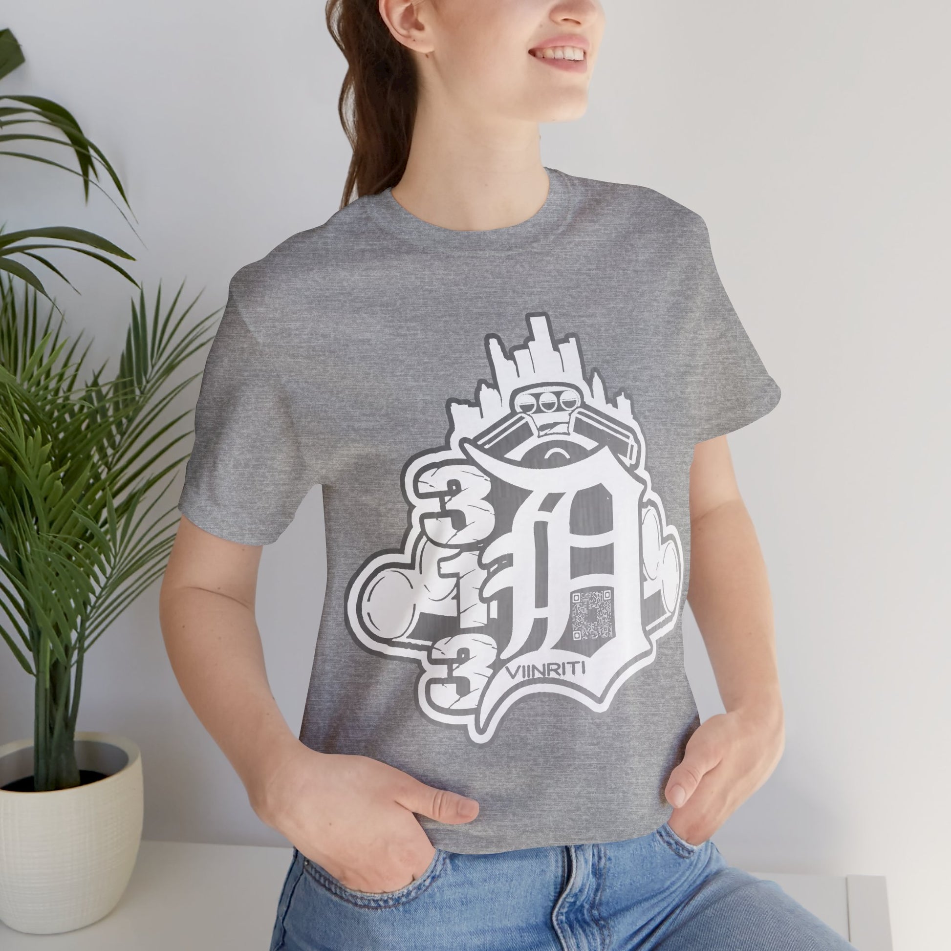 Detroit Vintage Logo T-Shirt — D City Skyline Emblem