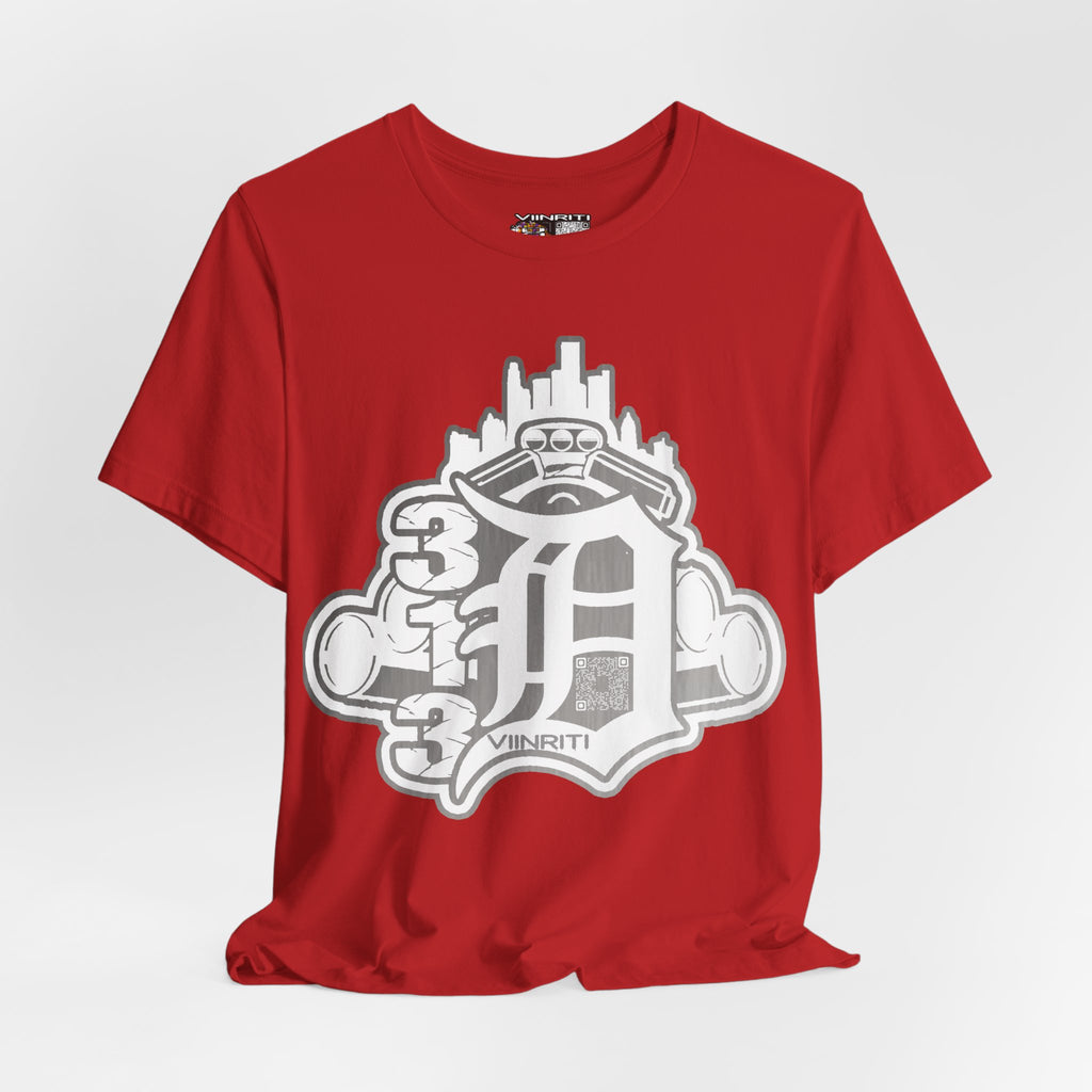 Detroit Vintage Logo T-Shirt — D City Skyline Emblem