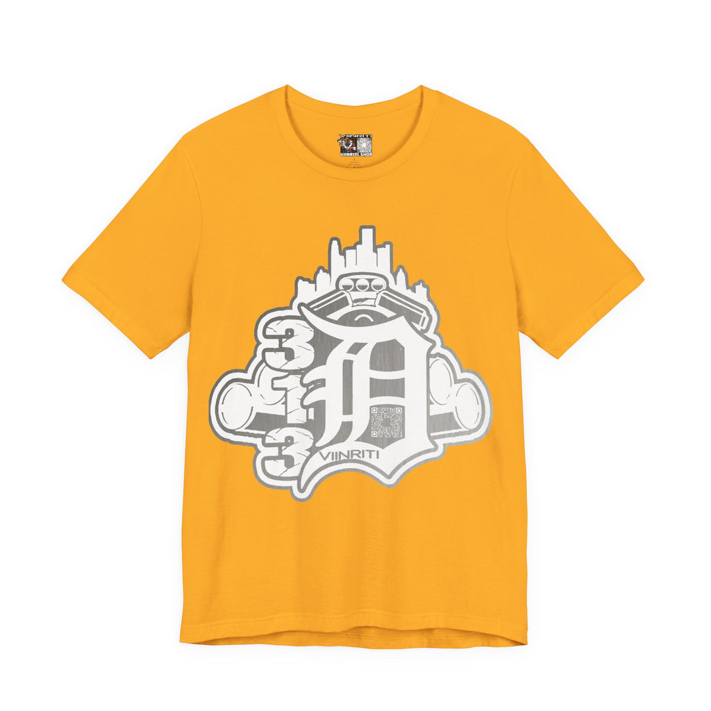 Detroit Vintage Logo T-Shirt — D City Skyline Emblem