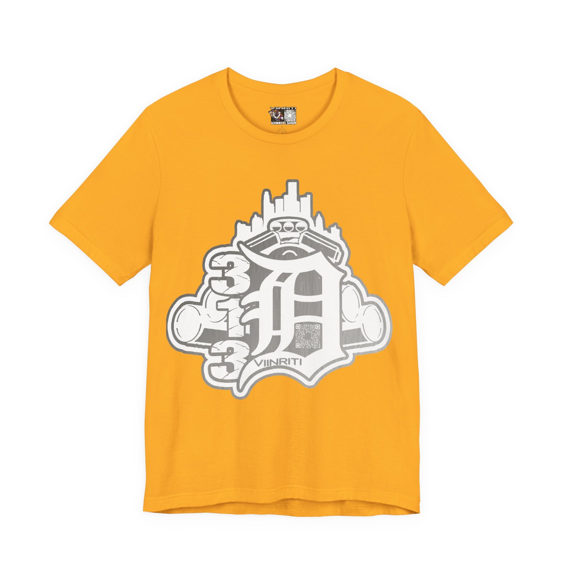 Detroit Vintage Logo T-Shirt — D City Skyline Emblem
