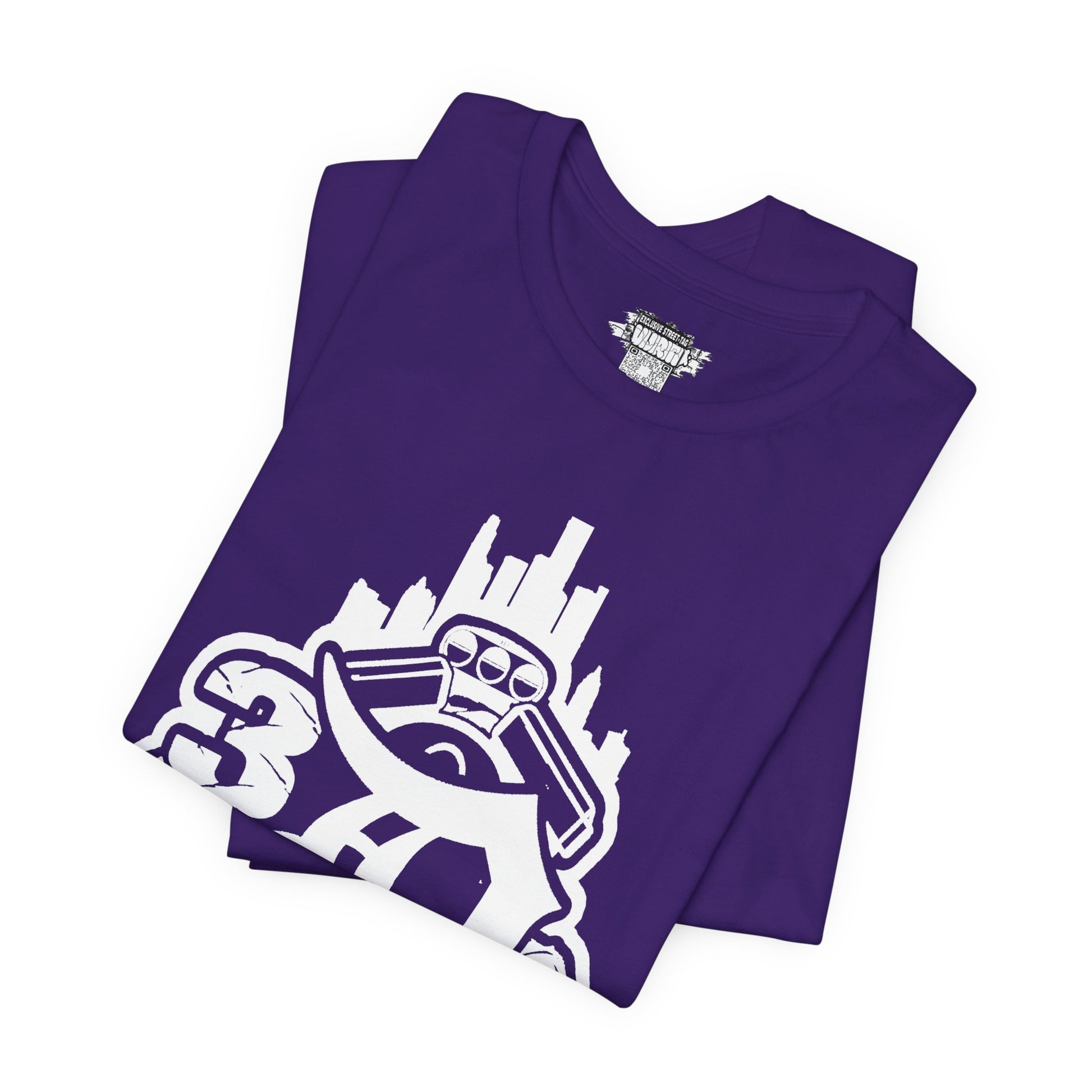 Detroit D Monochrome Tee — City Skyline & Motor Graphic T-Shirt