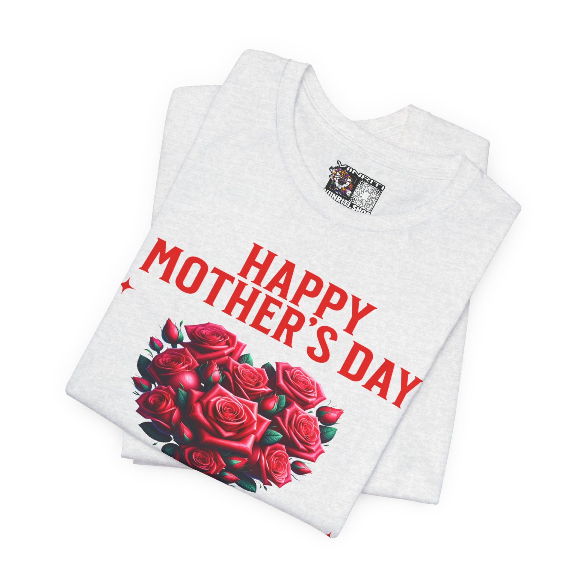 Mother's Day Rose Heart Tee — Personalized "Happy Mother's Day" Shirt