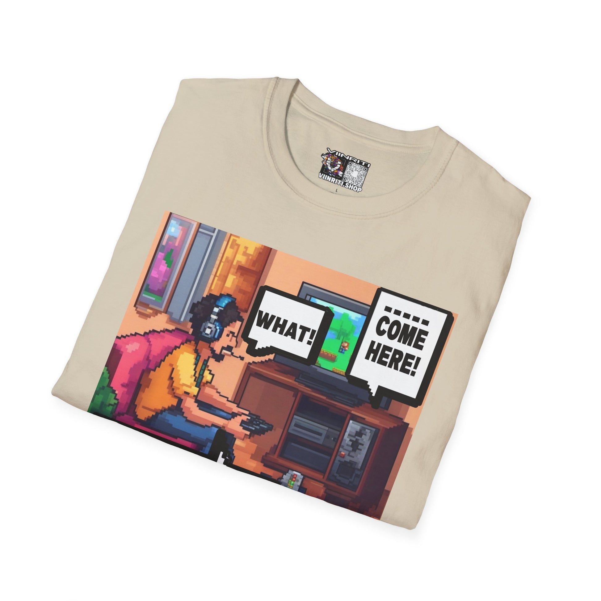 Gamer Comic T-Shirt — “I’m Trying to Play the Game” Pixel Art Tee