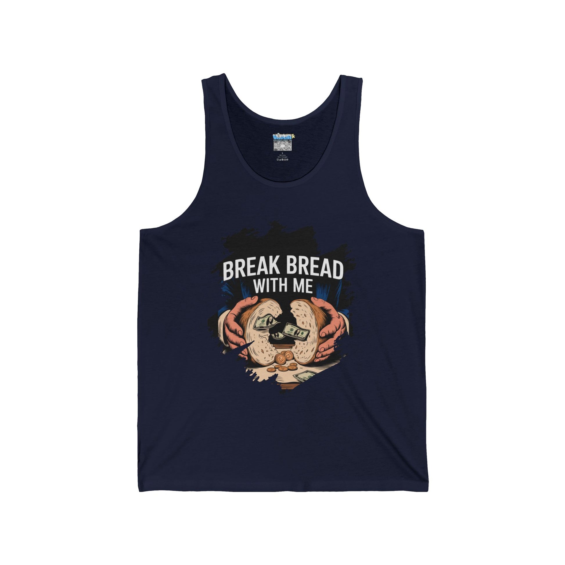 Break Bread With Me Unisex Jersey Tank - Casual & Fun Summer Wear
