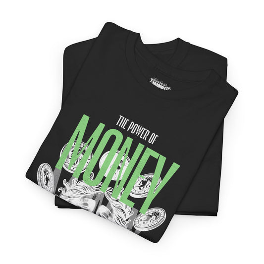 "Money Money Unisex Heavy Cotton Tee with Money Design | Streetwear, Gift for Him, Graphic Tee, Casual Wear, Unique T-Shirt
