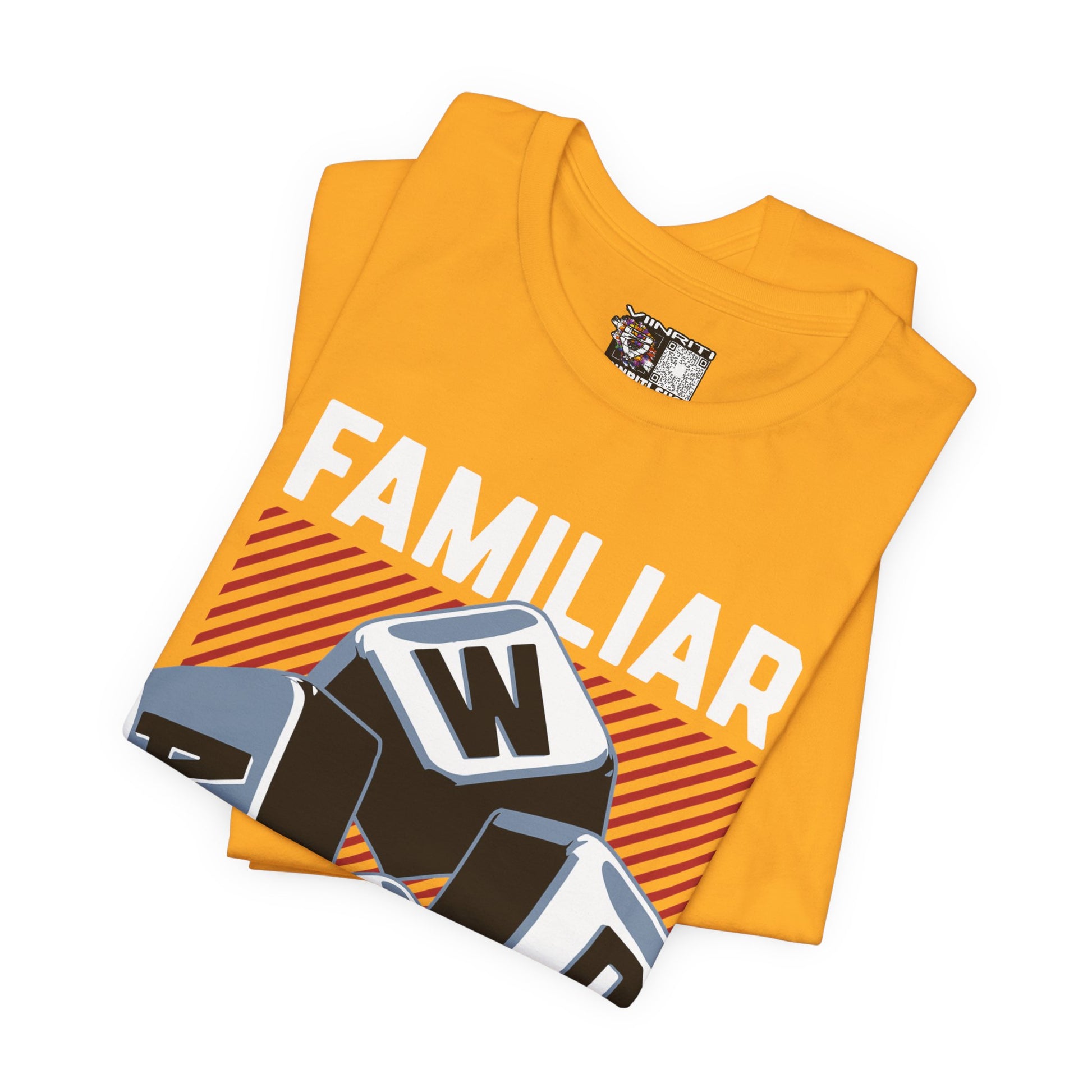 ""Gamer WASD Keys T‑Shirt — "Familiar to Gamers" Retro Keycap Tee