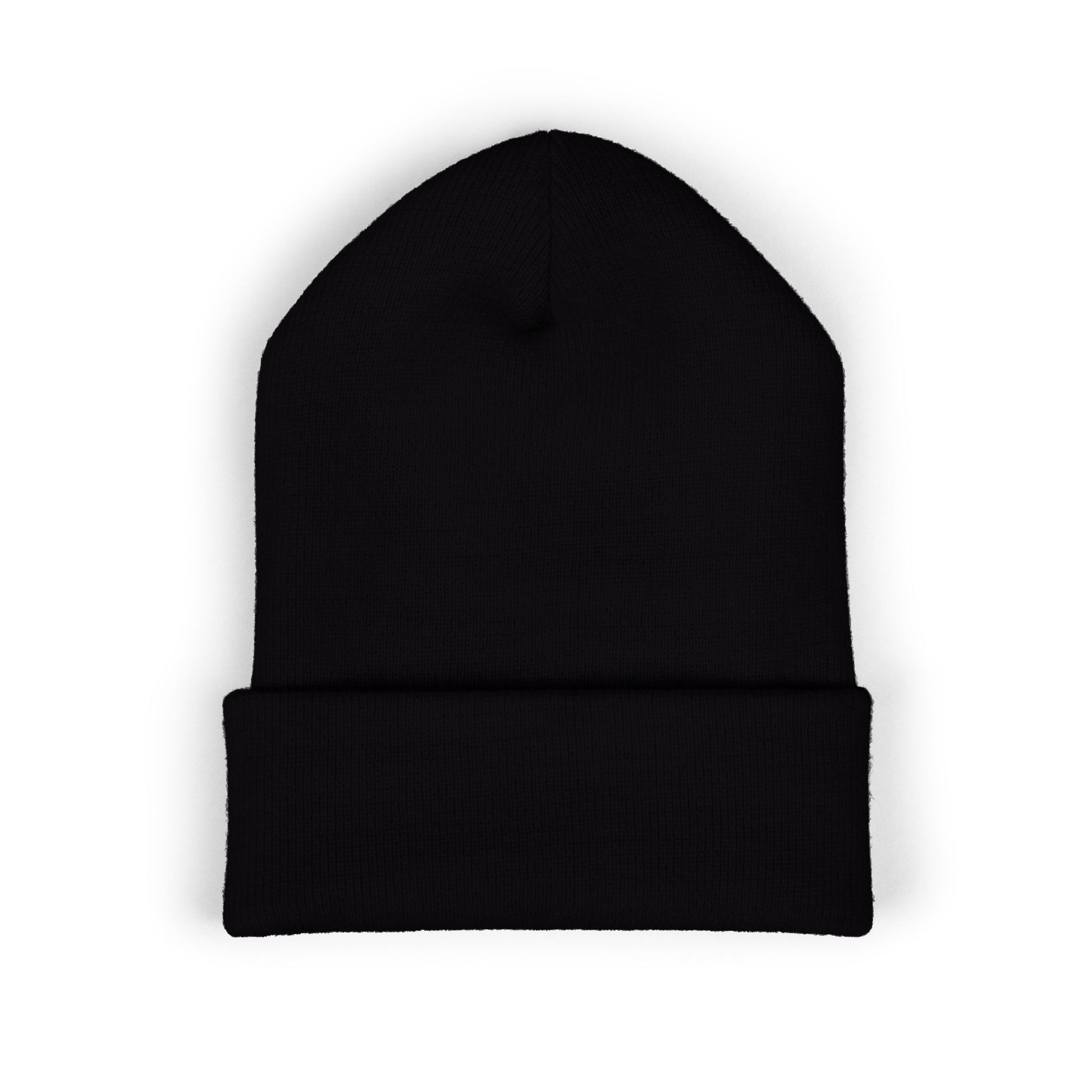 Embroidered 'Viinriti Est' Cuffed Beanie — Classic Knit Winter Hat