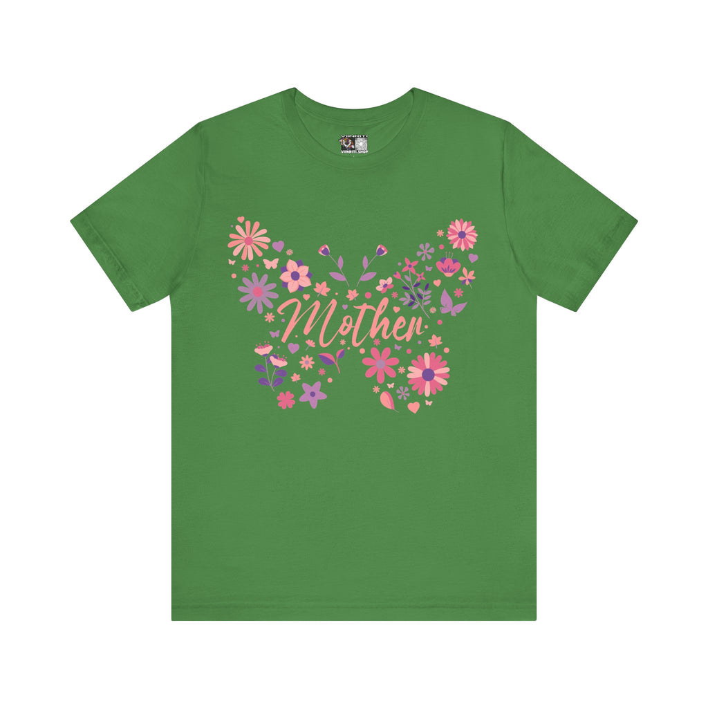 Butterfly Mother T-Shirt,Tee for Mom, Floral Gift, Birthday Present, Mother's Day Apparel, Cute Butterfly Design