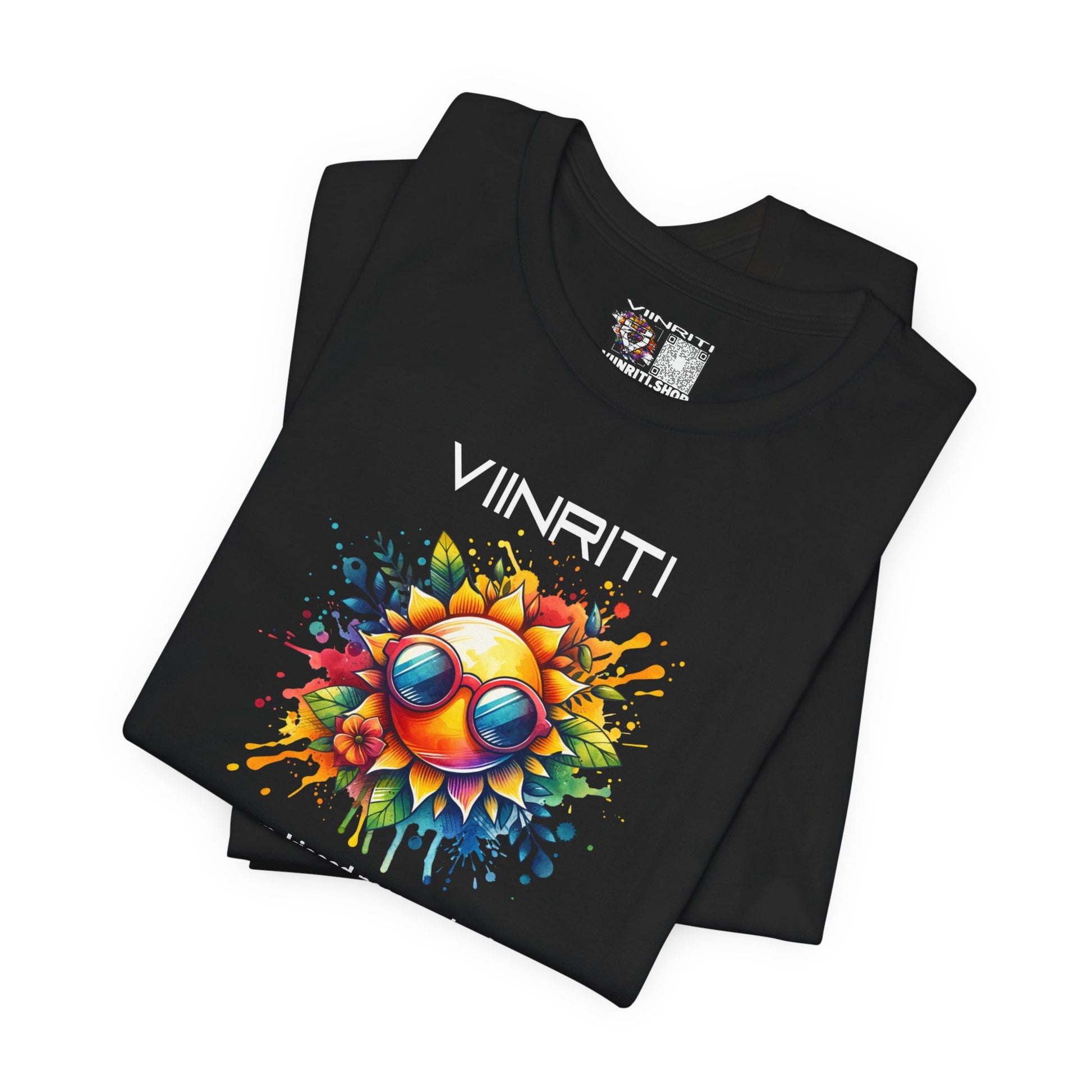 Summer Vibes Sunflower Tee - Colorful Sunglasses Graphic T-Shirt