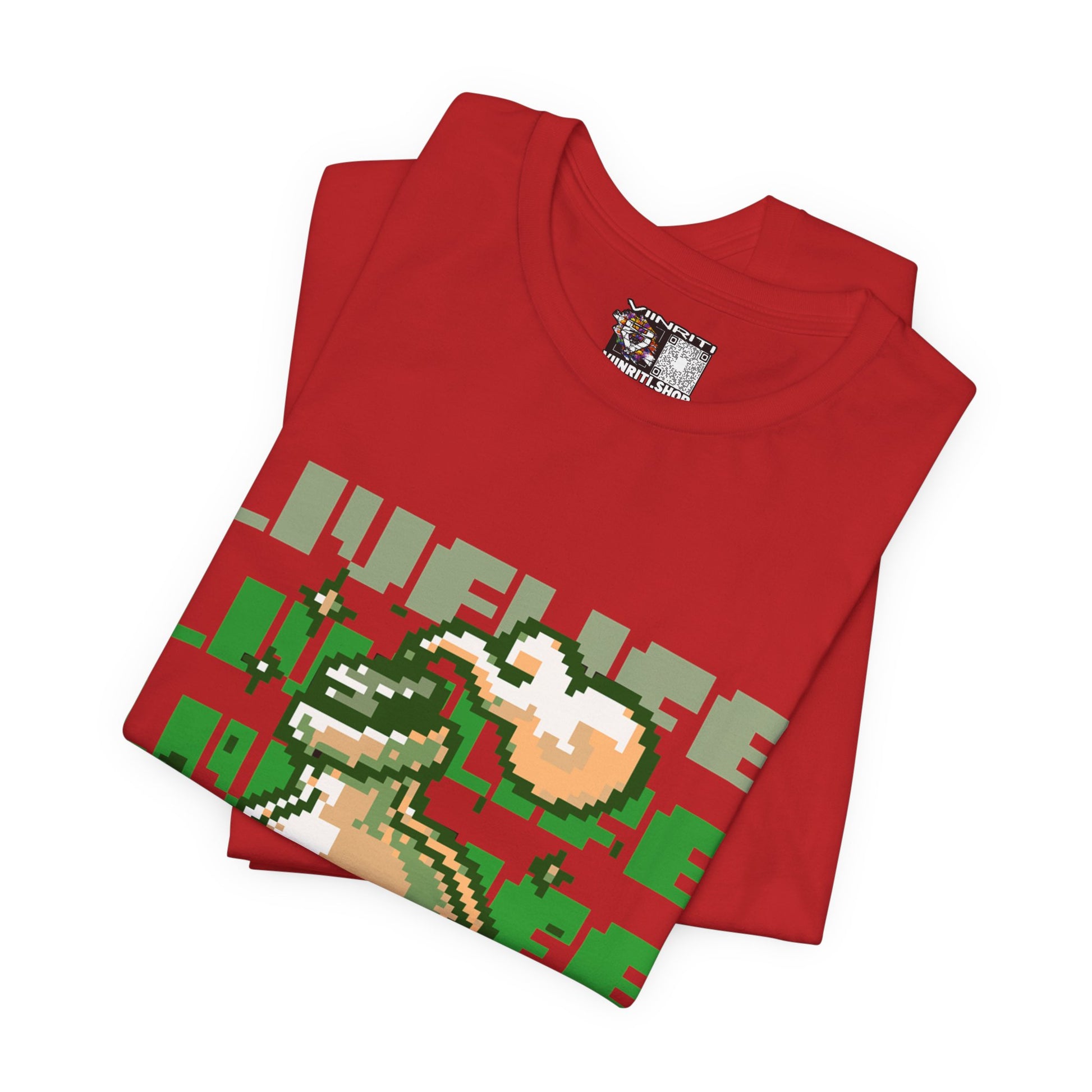 Live Life Pixel Frog Graphic Tee — Retro Gaming Nature T-Shirt