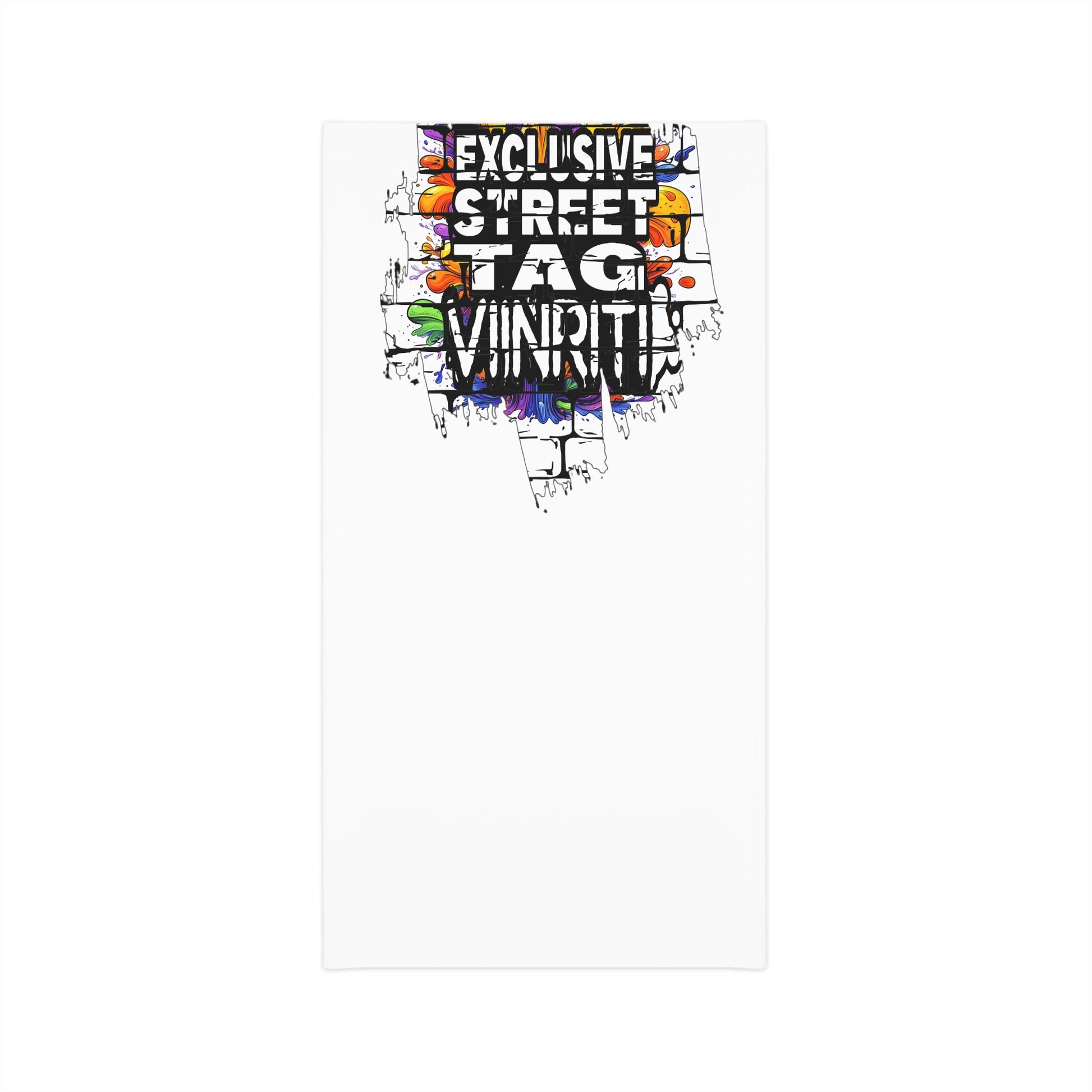 """"Viinriti Street Tag Graffiti Neck Gaiter – Colorful Urban Spray Paint Design